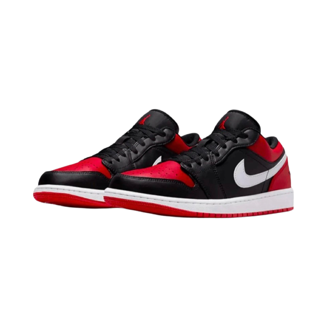 Air Jordan 1 Low Alternate Bred Toe Sneakers - Black, Gym Red & White Basketball Shoes for Men | Perfect for Streetwear, Gym & Casual Wear