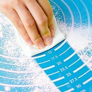 Hriman Large Silicone Fondant Rolling Mat with Measurements - Non-Stick Stretchable Baking Sheet for Roti, Chapati, Cake, Dough Kneading - Perfect for Home Baking & Cooking