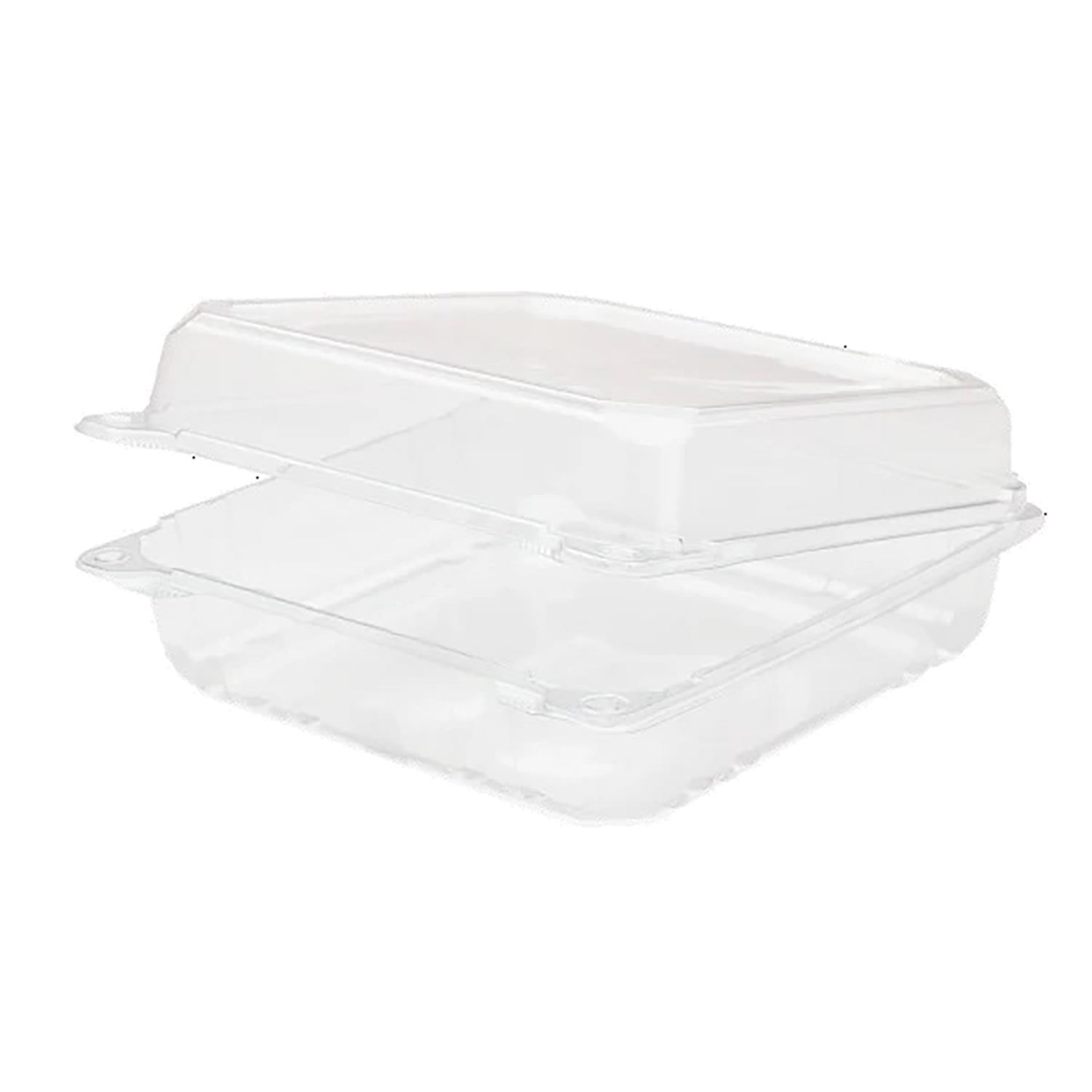 9x9 PET Hinged Plastic Containers with Lids - 100 Pack | Food Storage, Meal Prep, Leftovers & Organizing Small Items