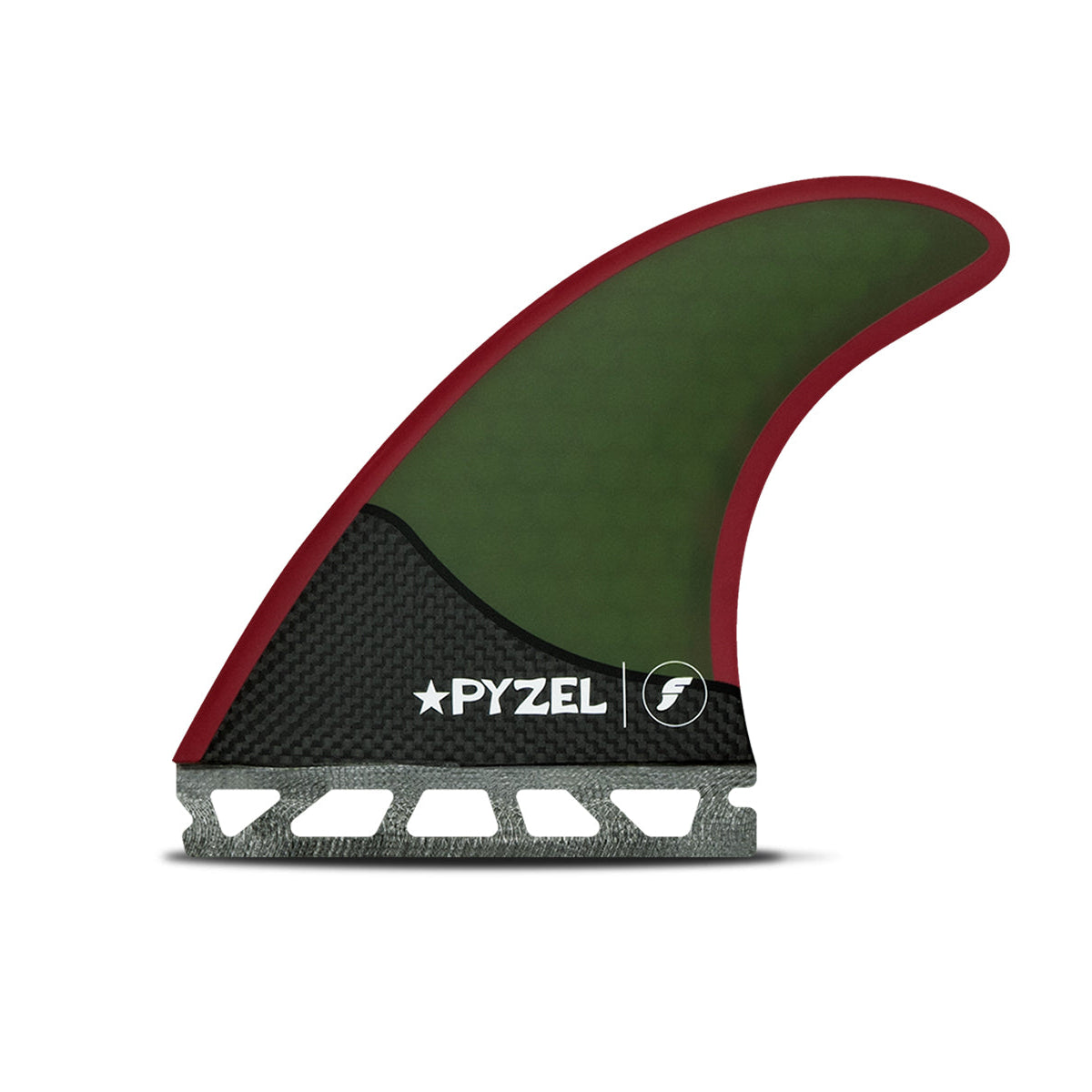 Pyzel Thruster Surfboard - Honeycomb/Carbon Fiber Construction in Green/Red - Medium Size for Performance Surfing & Wave Riding