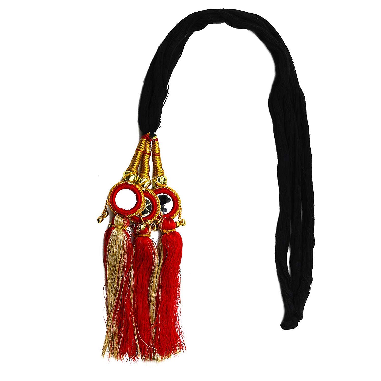 Paradise® Women's Braid Hair Extensions - Red Paranda/Parandi Hair Choti for Women & Girls (1pc) | Perfect for Weddings, Parties & Daily Styling