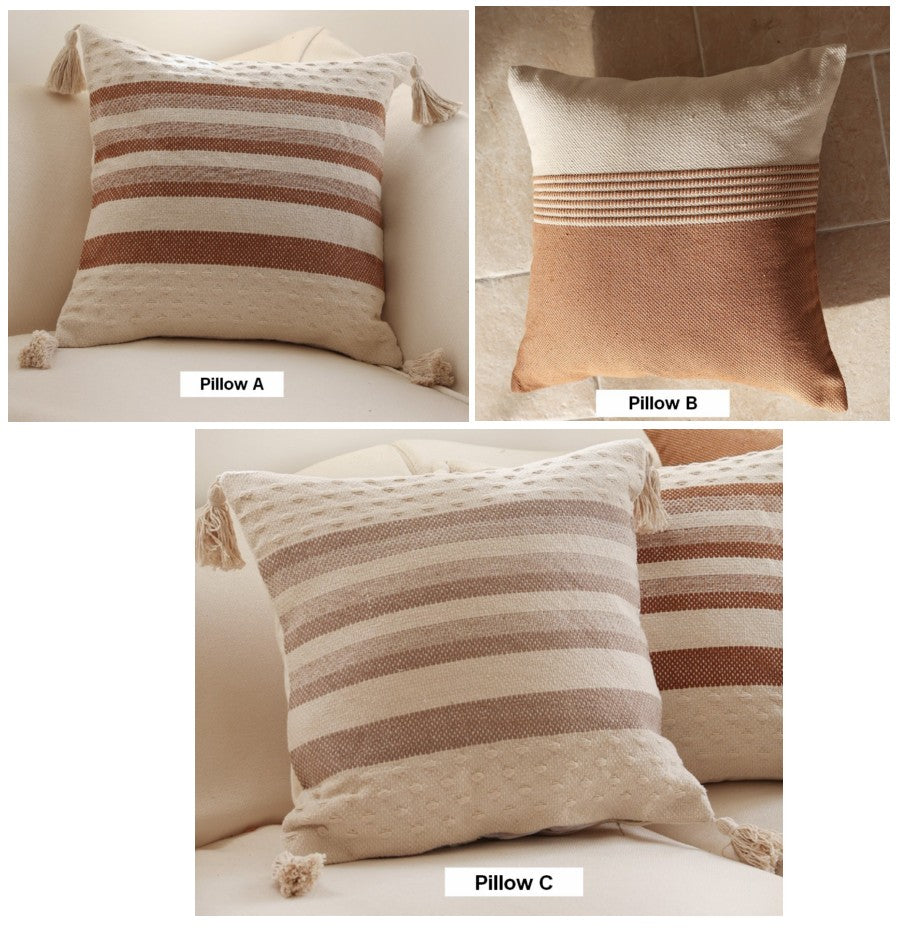 Stylish Geometric Pattern Decorative Sofa Pillows for Bedroom & Living Room - Soft Square Pillow Covers for Couch, Sofa, and Home Decor - Perfect for Cozy Nights and Modern Interior Design