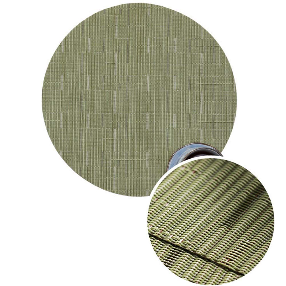 Round Woven Placemats Set of 4 - 13.8 Inch Washable Non-Slip Table Mats for Christmas, Home, Wedding & Party Decor - Green - Perfect for Holiday Dinners, Family Gatherings & Special Occasions