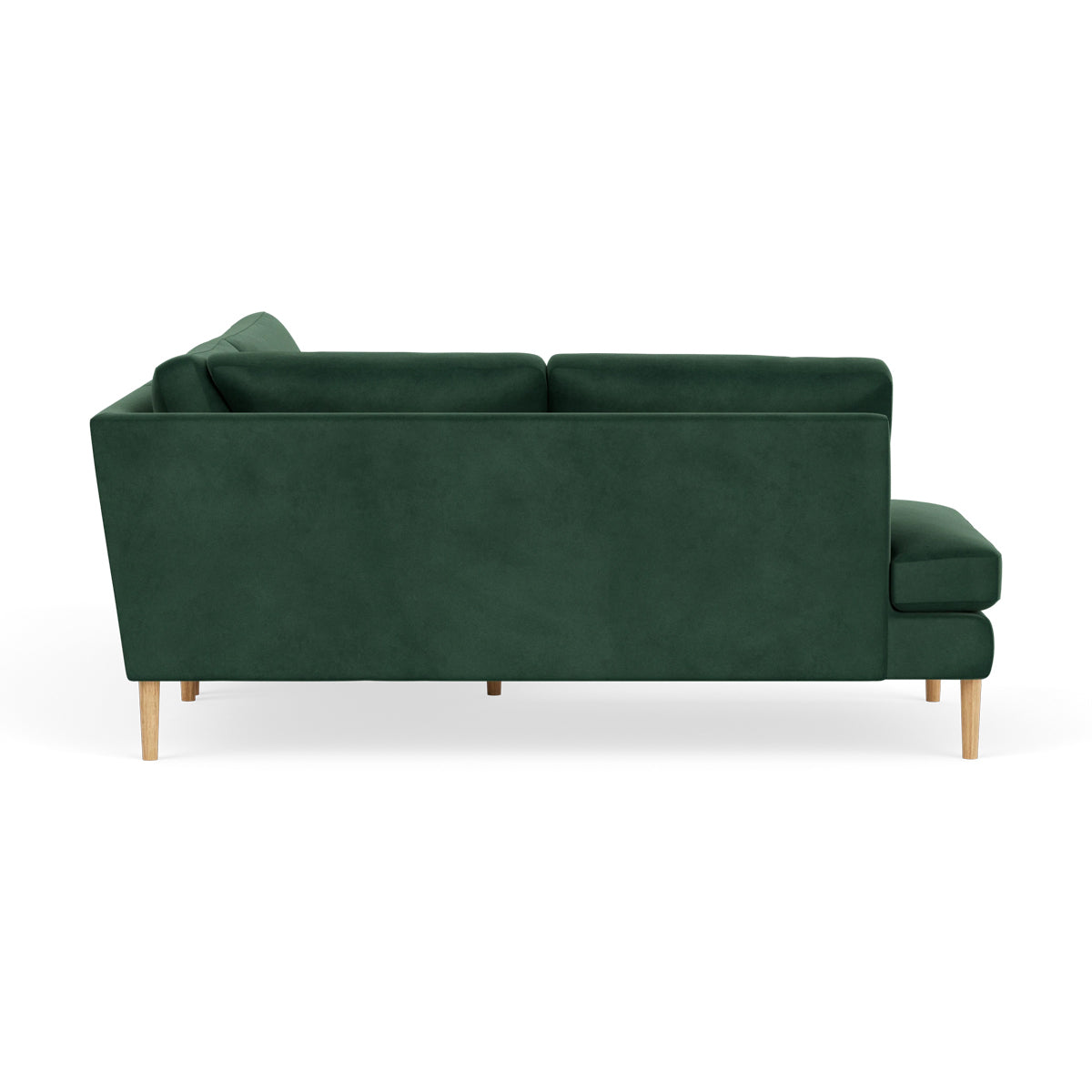 Astha Velvet Left Corner Sofa - Modern L-Shaped Sectional Couch for Small Spaces, Living Room & Apartment Decor - Soft Velvet Fabric, Comfortable Seating for Family & Guests