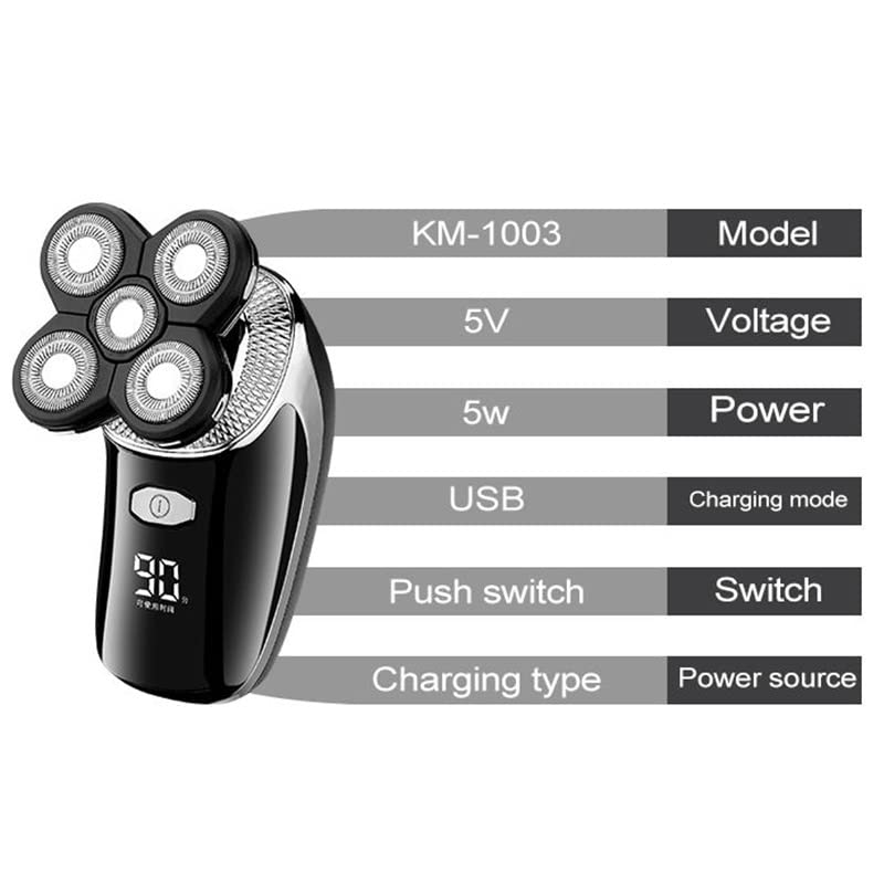 Best Waterproof Electric Head Shaver for Bald Men - Rechargeable Cordless Shaving Machine & Beard Trimmer | Perfect for Travel, Gym & Daily Grooming