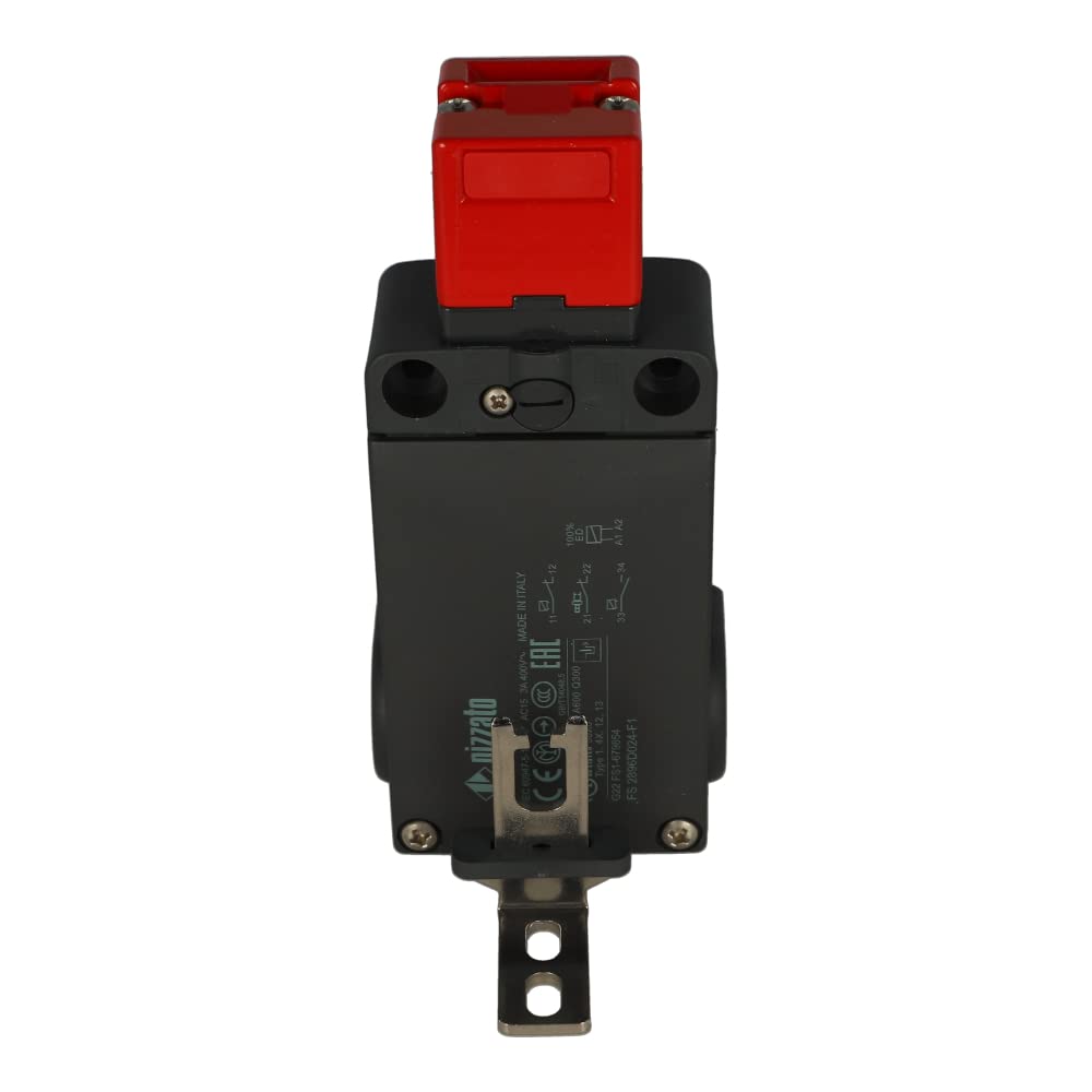 FS 2896D024-F1 DIN Solenoid Safety Switch with 1NC+1NO Contacts - PIZZATO Standard Safety Interlock Switch for Industrial Machinery & Automation Systems | Use in CNC Machines, Conveyors, Packaging Equipment