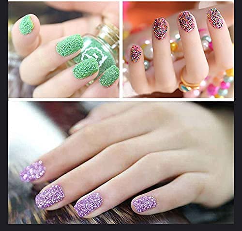 Shidara Nail Art Decorations Kit - 48pcs Mini Glass Bottles, Caviar Beads, Glitter Charms & Sequins for DIY Nails, Jewelry Making & Crafts | Various Styles | Perfect for Home Salon, Party Nails & Gift Ideas