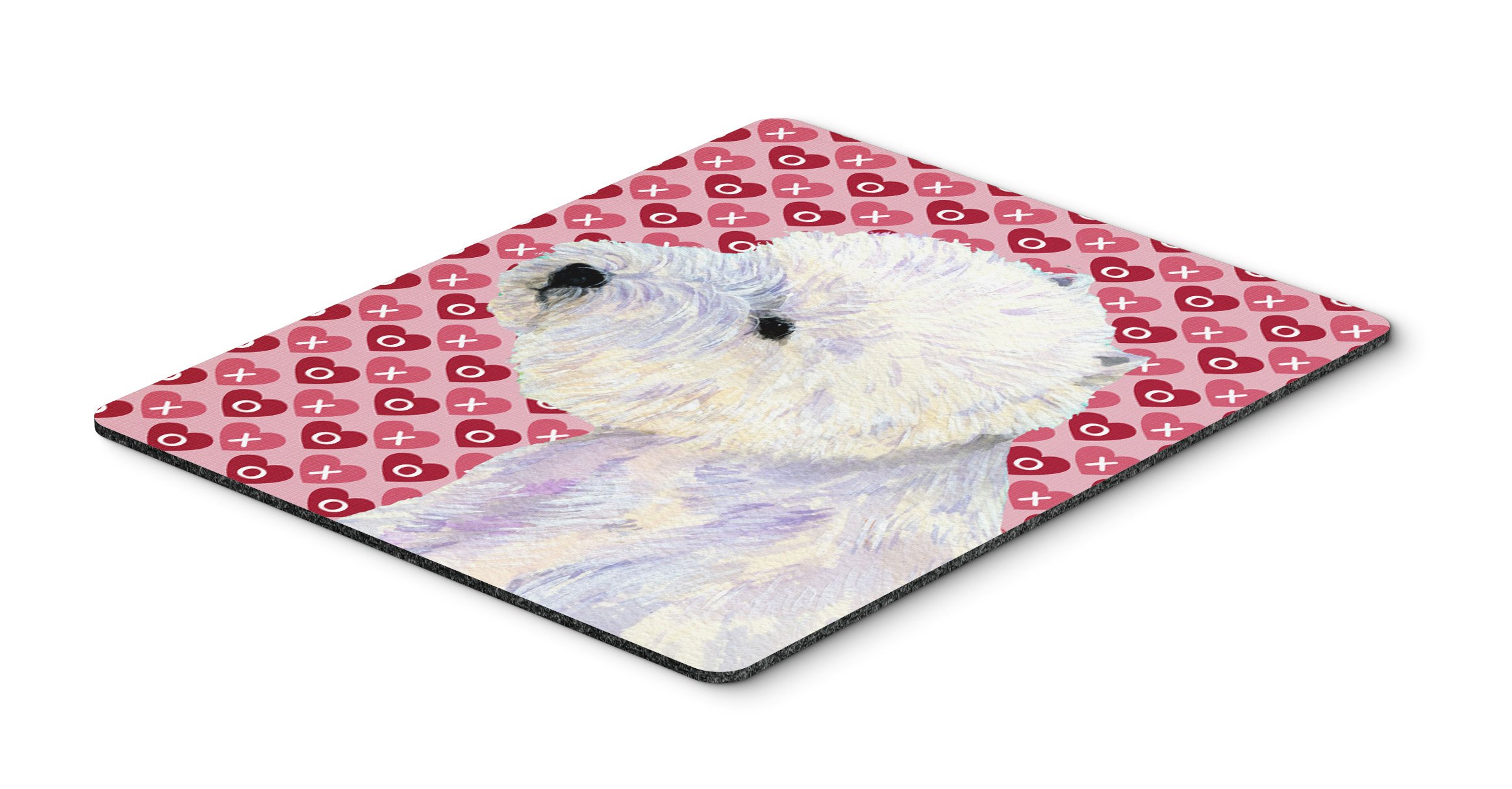 Westie Hearts Love and Valentine's Day Mouse Pad - Large Washable Non-Slip Desk Mat for Computer, Laptop & Office - Perfect for Home, Gaming & Work - Cute Dog Portrait Design for Valentine's Gift & Decor