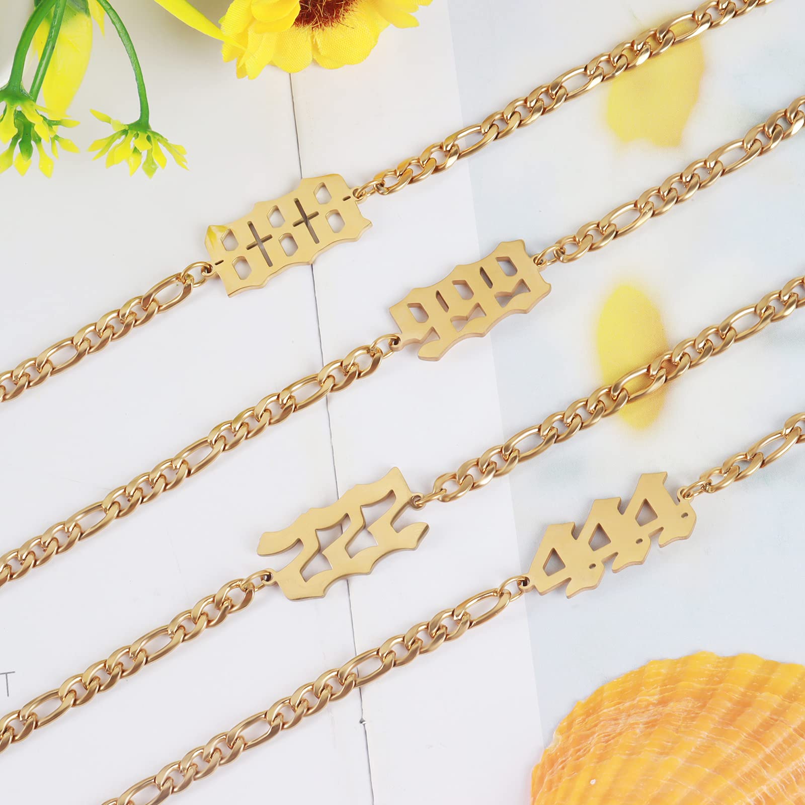 Personalized Initial Anklet for Women - Gold Adjustable Ankle Bracelet with Angel Numbers, Summer Beach Foot Jewelry - Perfect for Gifts, Vacations, and Boho Fashion Accessories