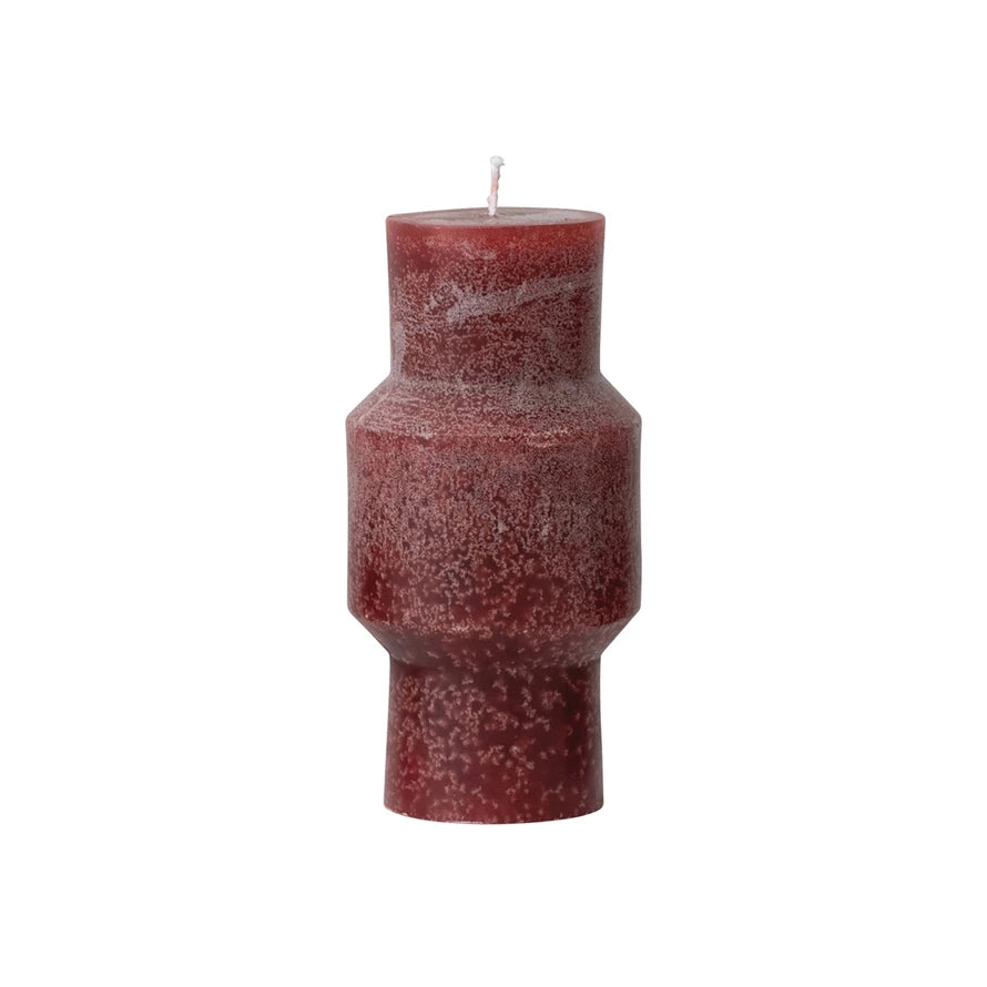Cranberry Scented Medium Totem Pillar Candle - Handmade Soy Wax Candle for Home Decor, Meditation & Relaxation - Perfect for Living Room, Bedroom or Spa