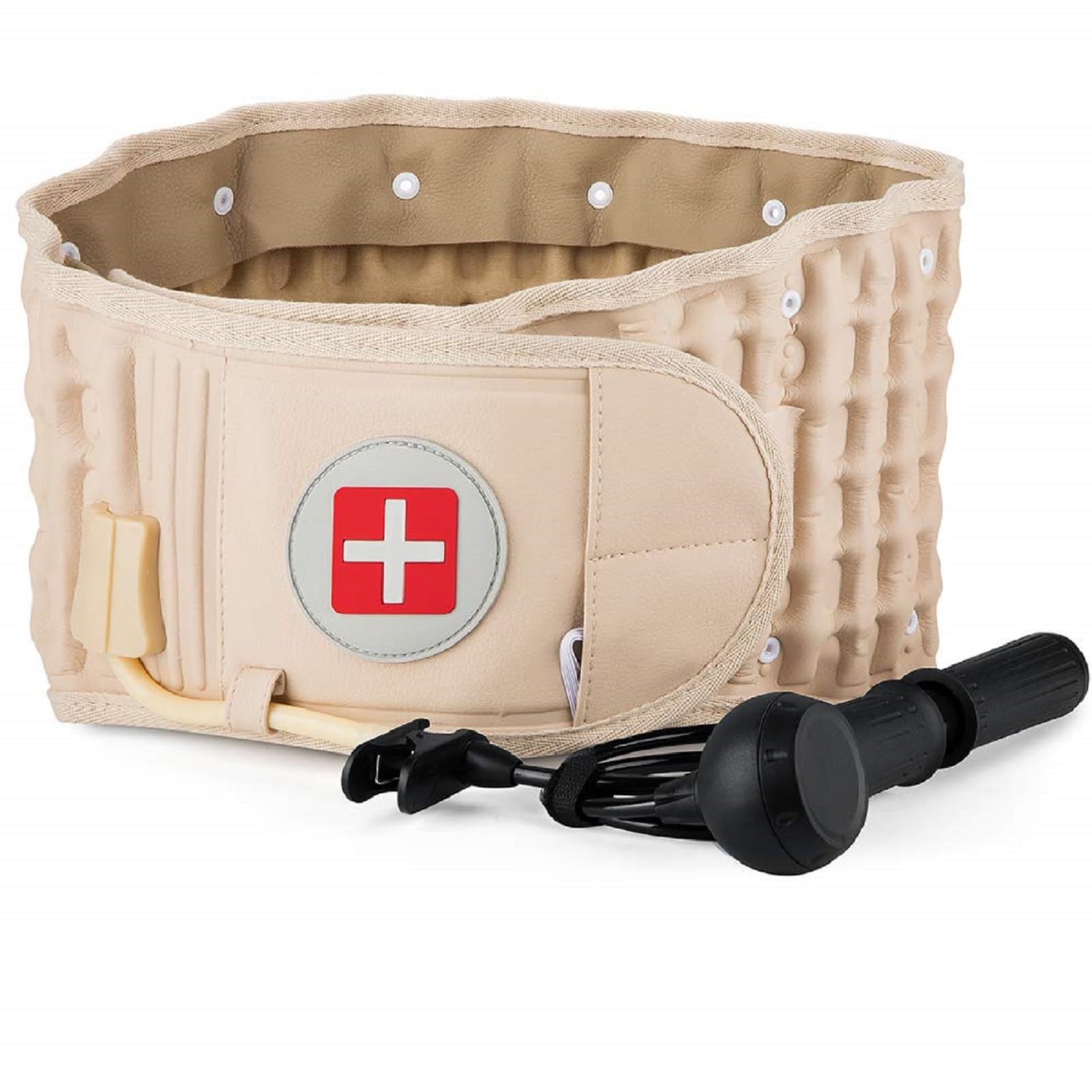 Inflatable Lumbar Support Belt for Back Pain Relief - Adjustable Back Decompression Belt (Fits Waist 29-49
