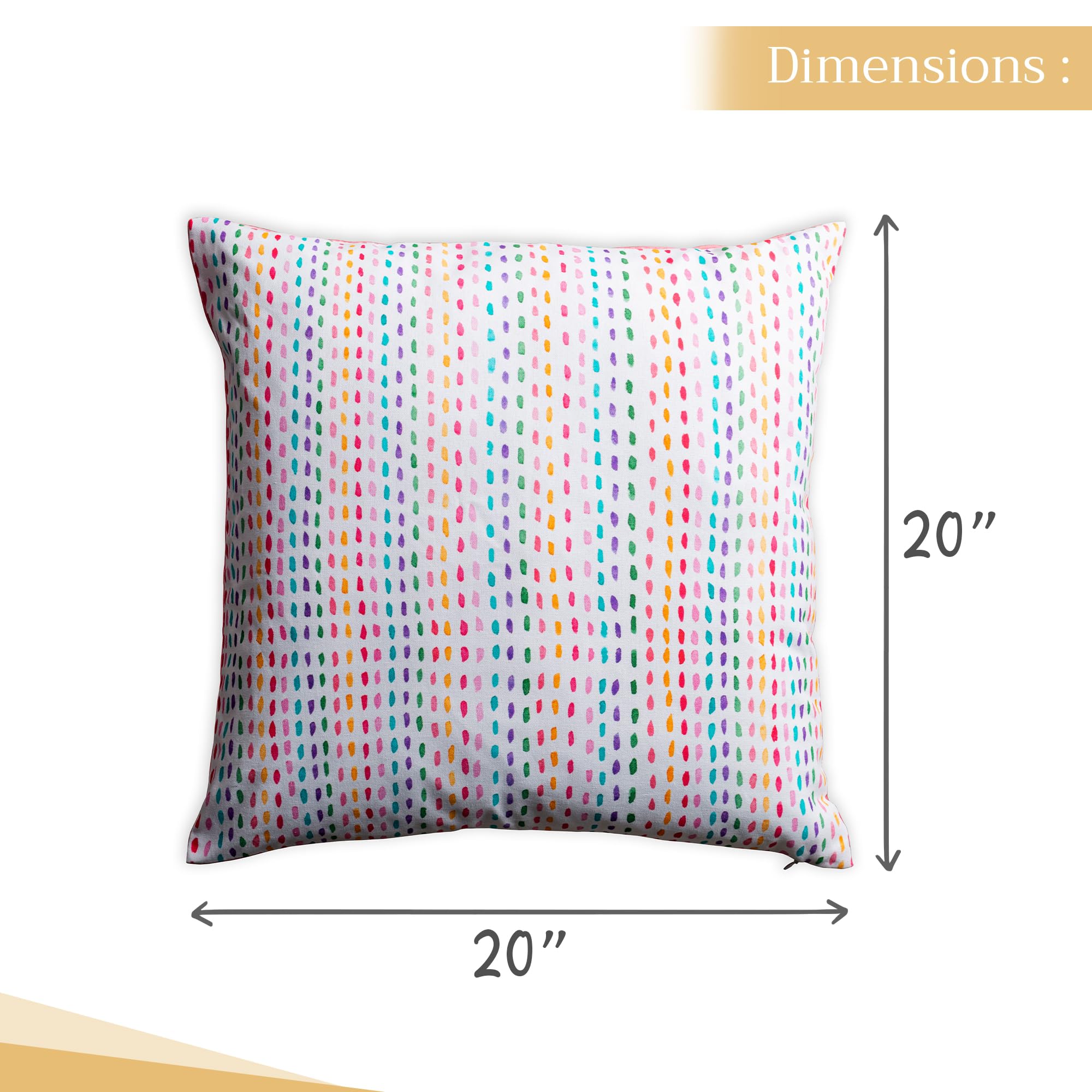 Maison d'Hermine 20x20 Inch Square Decorative Pillow Covers - 100% Cotton Throw Pillow Covers with Hidden Zipper for Sofa, Couch, Bed & Home Decor (Hesperides Graphic Print) | Perfect for Easter Decorations, Living Room Accents & Cozy Home Styling