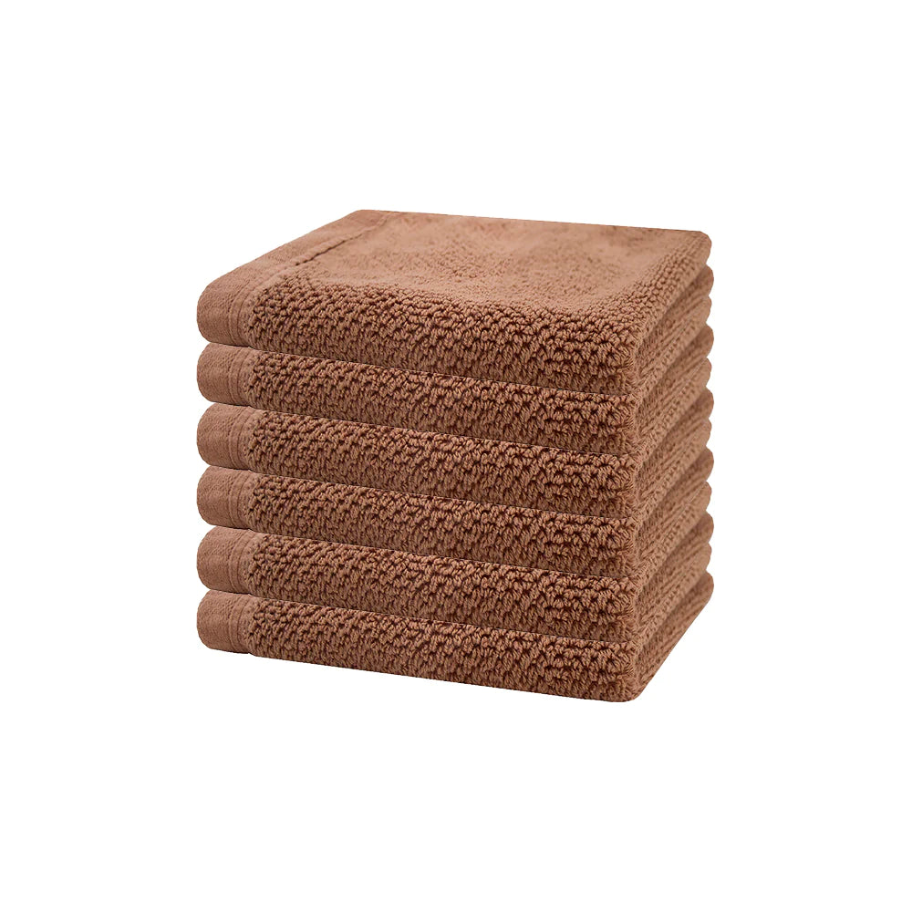 Angove WOODROSE 6-Pack Bamboo Face Washers | Soft & Eco-Friendly Reusable Makeup Remover Cloths | Perfect for Sensitive Skin & Daily Facial Cleansing