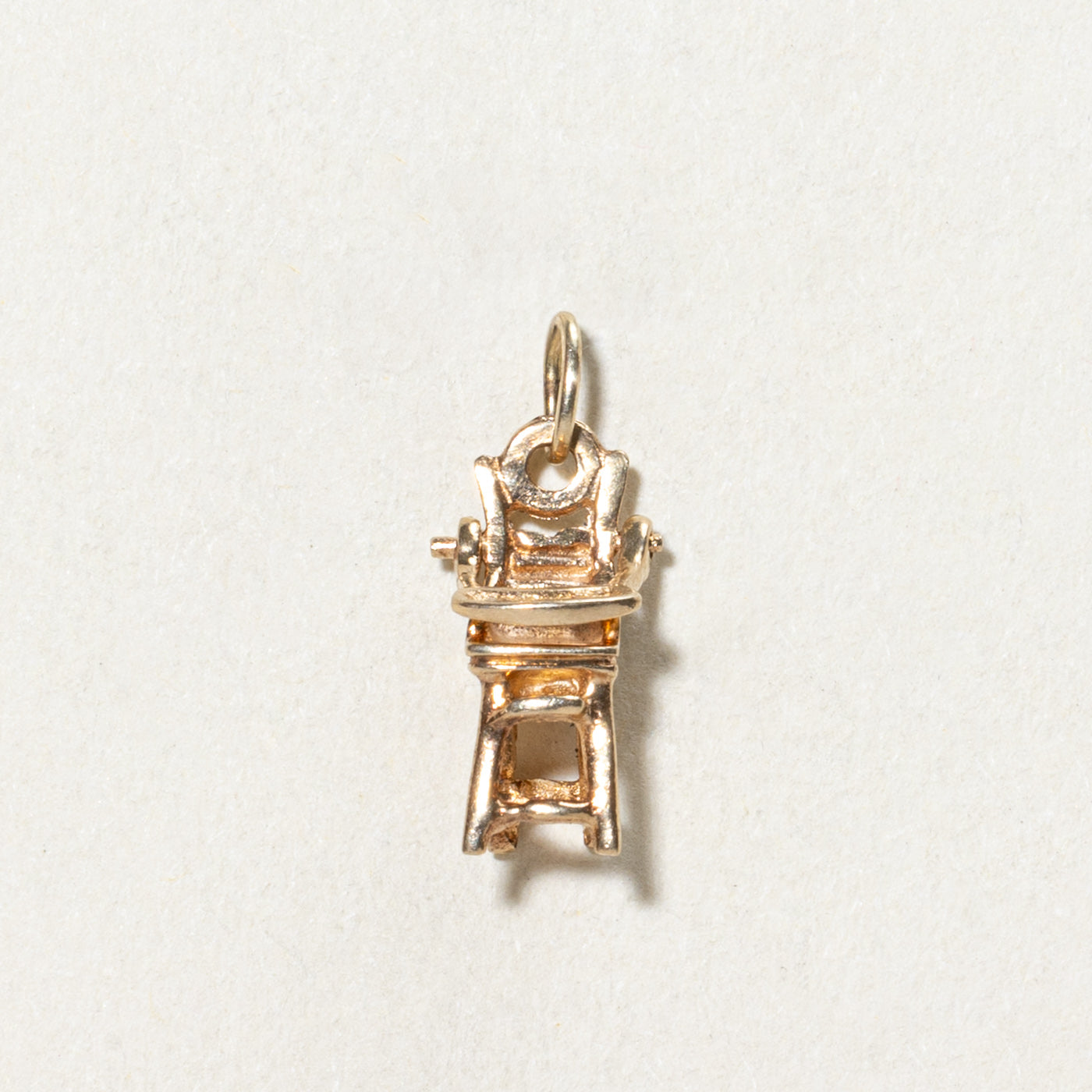 10K Yellow Gold Highchair Charm for Baby Shower Gift - Elegant & Dainty Jewelry for Newborn Celebrations, Christening, and First Birthday Parties