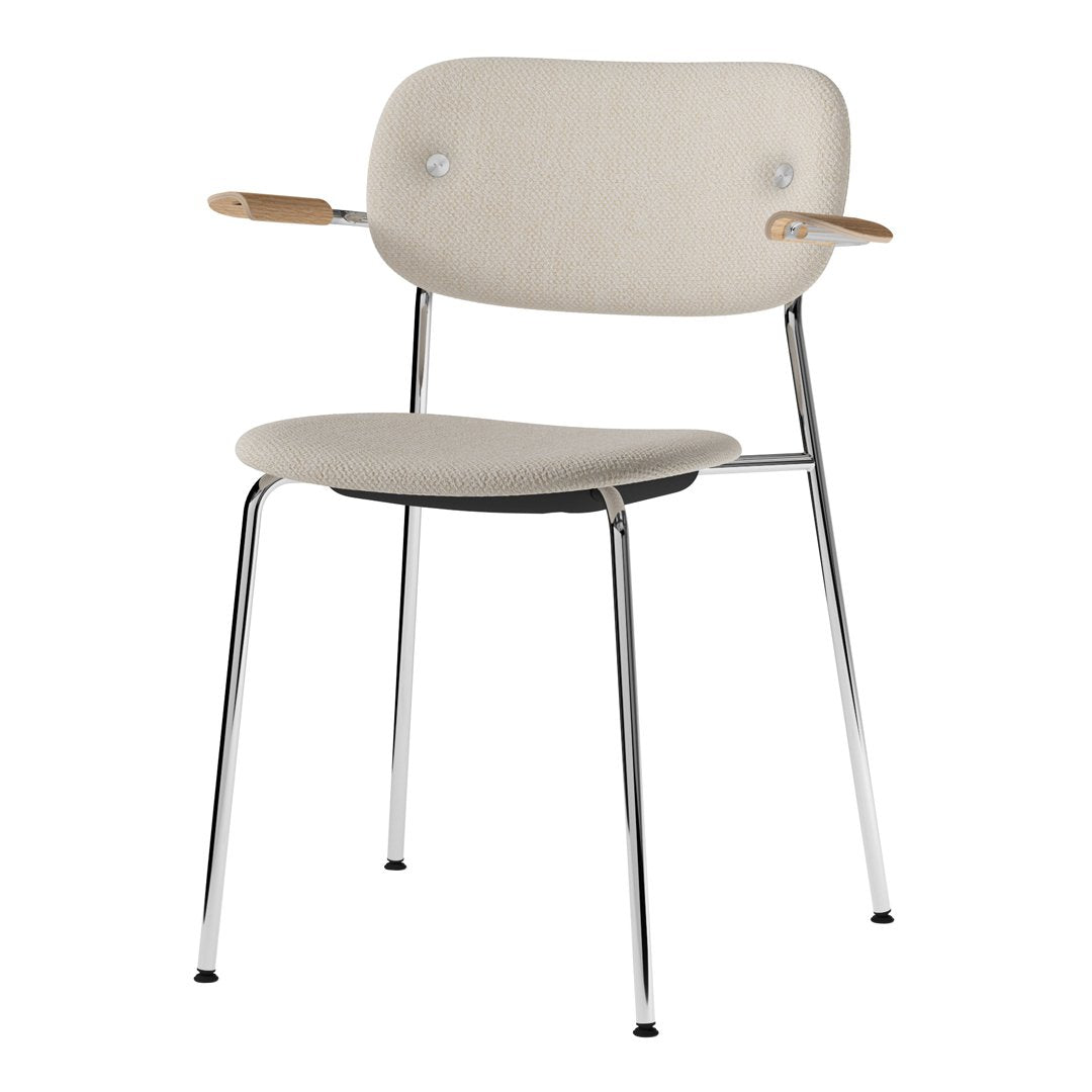 Co Dining Chair with Armrests - Fully Upholstered Modern Dining Chair for Kitchen, Dining Room & Breakfast Nook - Comfortable & Stylish Seating Solution