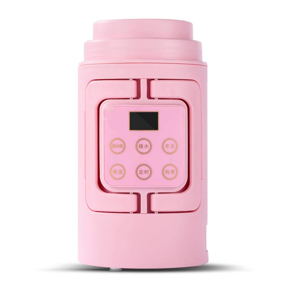UWY Portable Electric Kettle - 1L Travel Kettle with Auto Shut-Off & Boil-Dry Protection, Fast Heating Mini Water Boiler for Tea, Coffee & Instant Meals - Perfect for Dorm, Office & Camping (Pink)