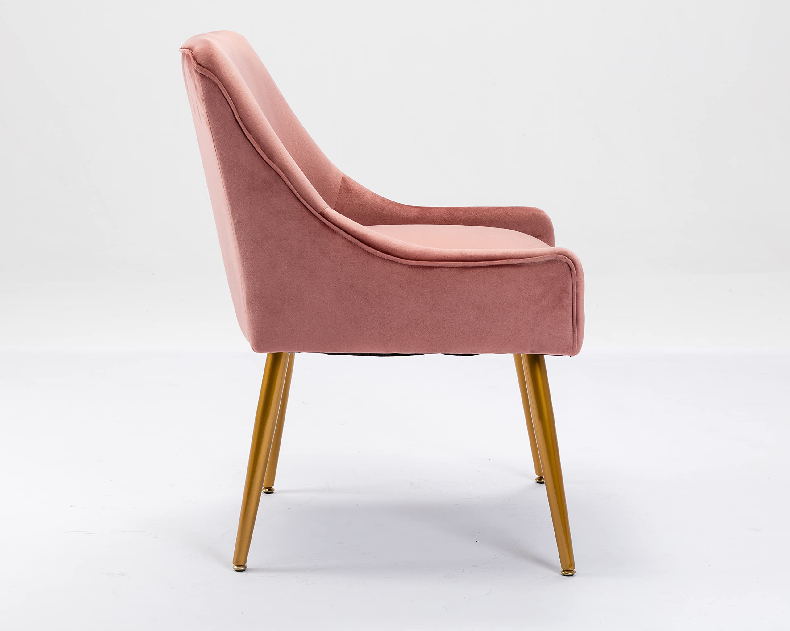 Modern Velvet Accent Chair with Metal Legs - Upholstered Armchair for Living Room, Bedroom, Office & Study | Comfortable Club Chair for Dining & Leisure | Rosewood & Velvet Fabric (Perfect for Reading Nook, Home Decor & Small Spaces)