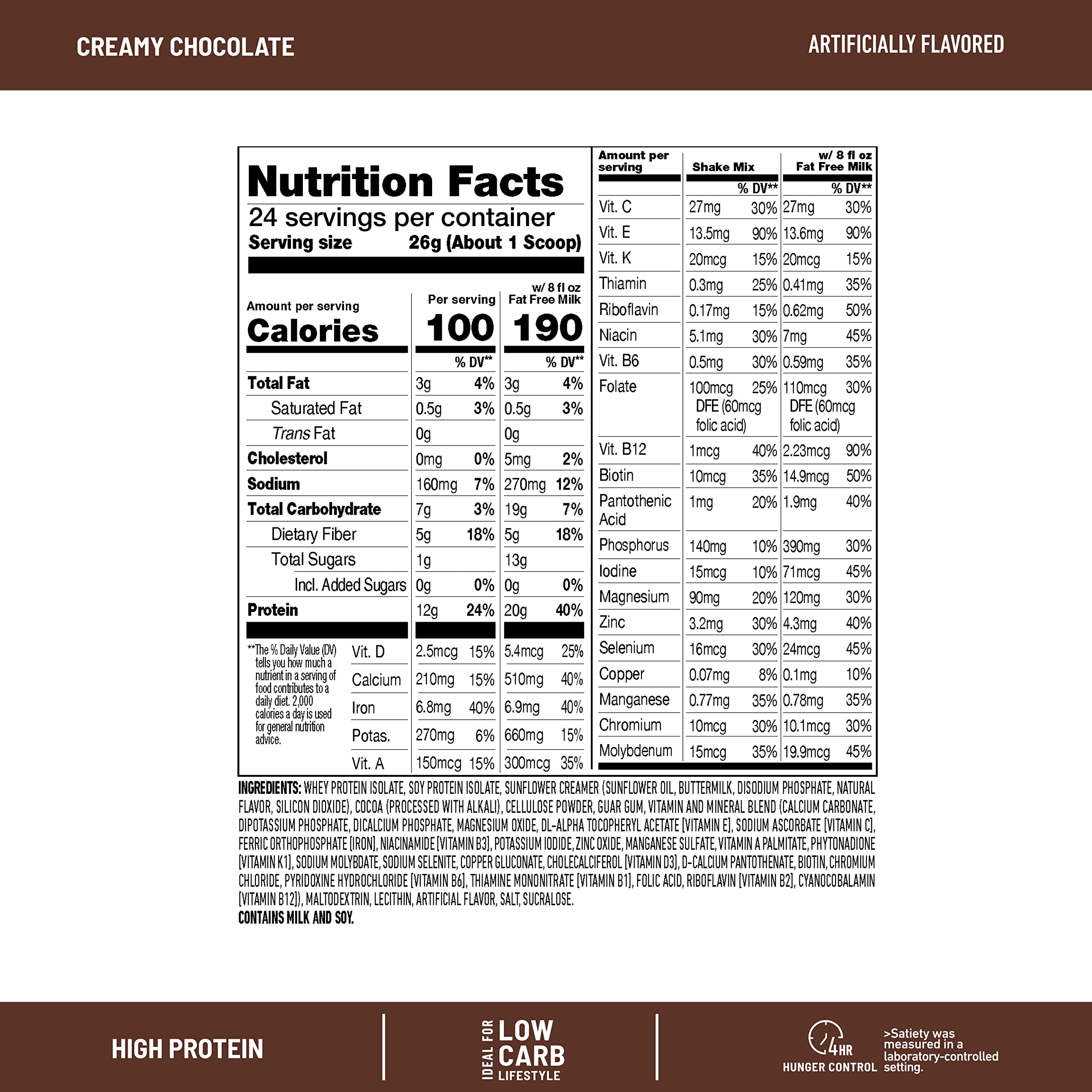 SlimFast High Protein Meal Replacement Shake Powder - 24 Servings (2 Pack), Advanced Nutrition Smoothie Mix for Weight Loss & Digestive Support, Gluten Free, Creamy Chocolate Flavor, 20g Protein per Serving - Perfect for Breakfast, Post-Workout or On-the-Go Nutrition (Packaging May Vary)