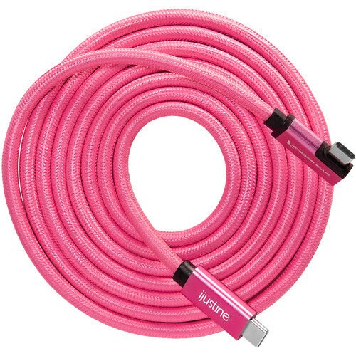 Kondor Blue iJustine Male USB C 3.2 Gen 2 Right Angle Cable - 6ft Pink Fast Charging Cord for MacBook Pro, iPad Pro & Samsung Galaxy - Perfect for Home, Office & Travel Charging
