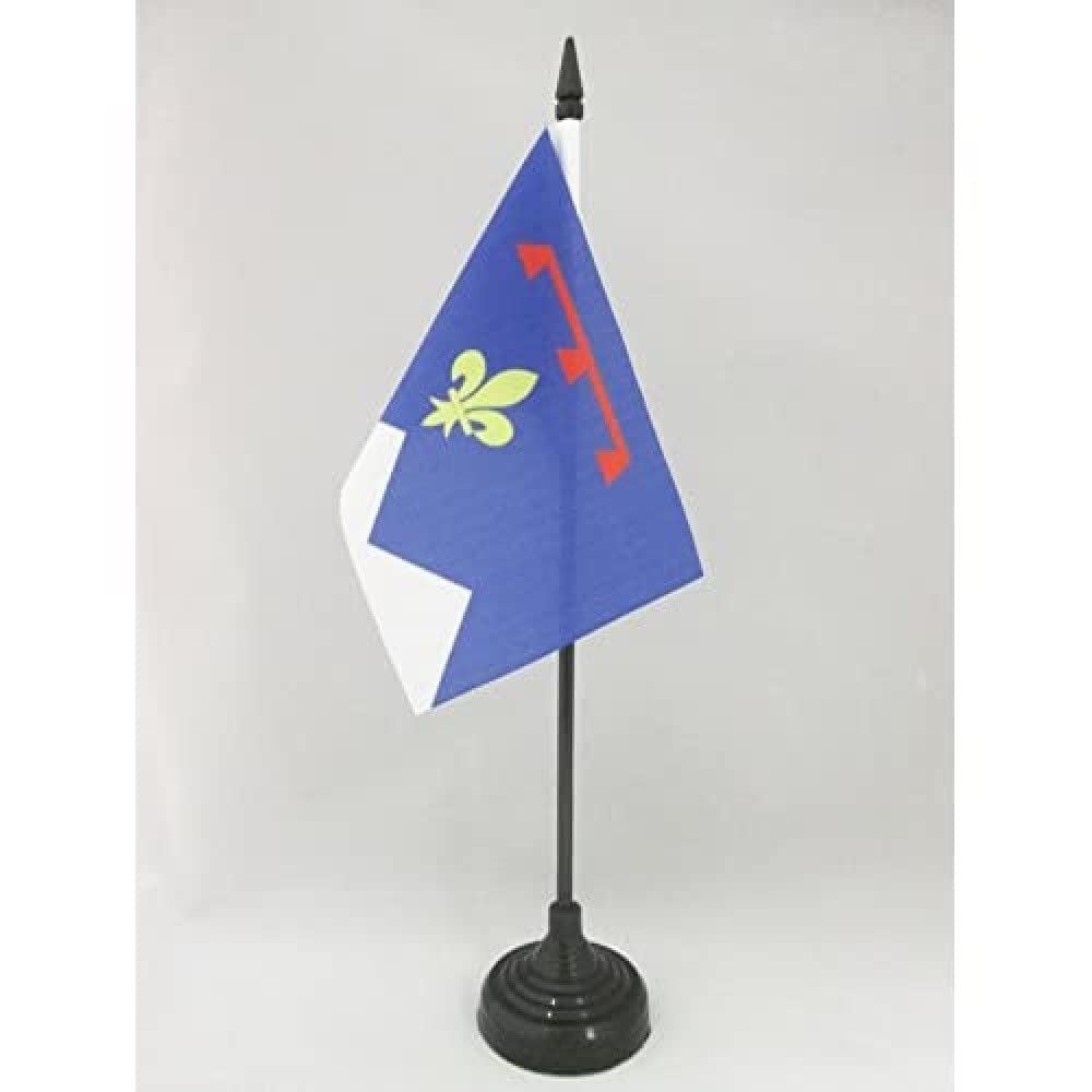 AZ FLAG French Alpes-de-Haute-Provence Mini Table Flag 4x6 Inches (15x10 cm) with Black Plastic Stick & Base - Perfect for Office Desk, Home Decor, and International Events