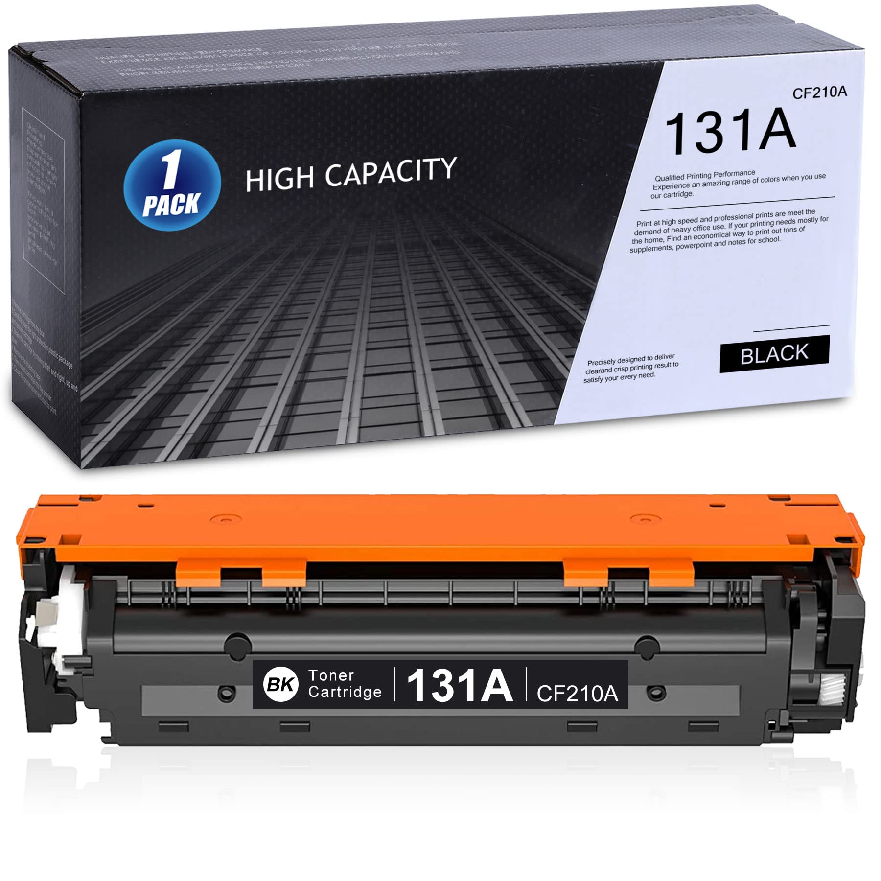MANDBOY HP 131A CF210A Compatible Black Toner Cartridge Replacement - Works with HP Pro 200 Color MFP M276n M251nw Printers (1-Pack) | Ideal for Home Office & Small Business Printing Needs