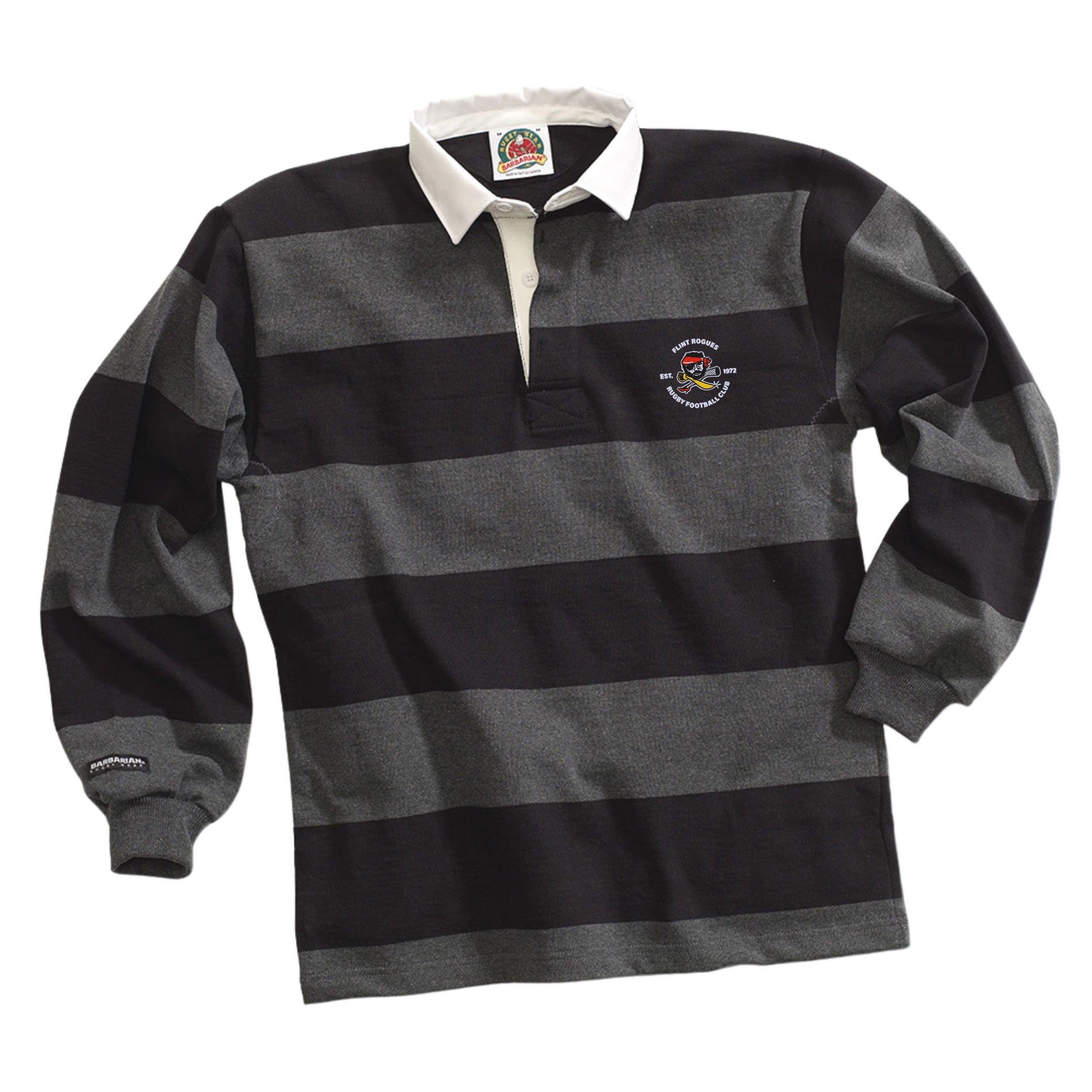 Flint Rogues RFC 4 Inch Stripe Jersey - Premium Rugby Shirt for Men - Perfect for Rugby Matches, Training & Fan Support