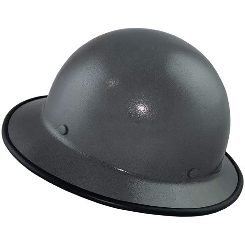 Texas America Safety SkullGuard Full Brim Hard Hat with Ratchet Suspension & Protective Edging - Textured Gunmetal Gray | ANSI Compliant Safety Helmet for Construction, Industrial & Outdoor Work
