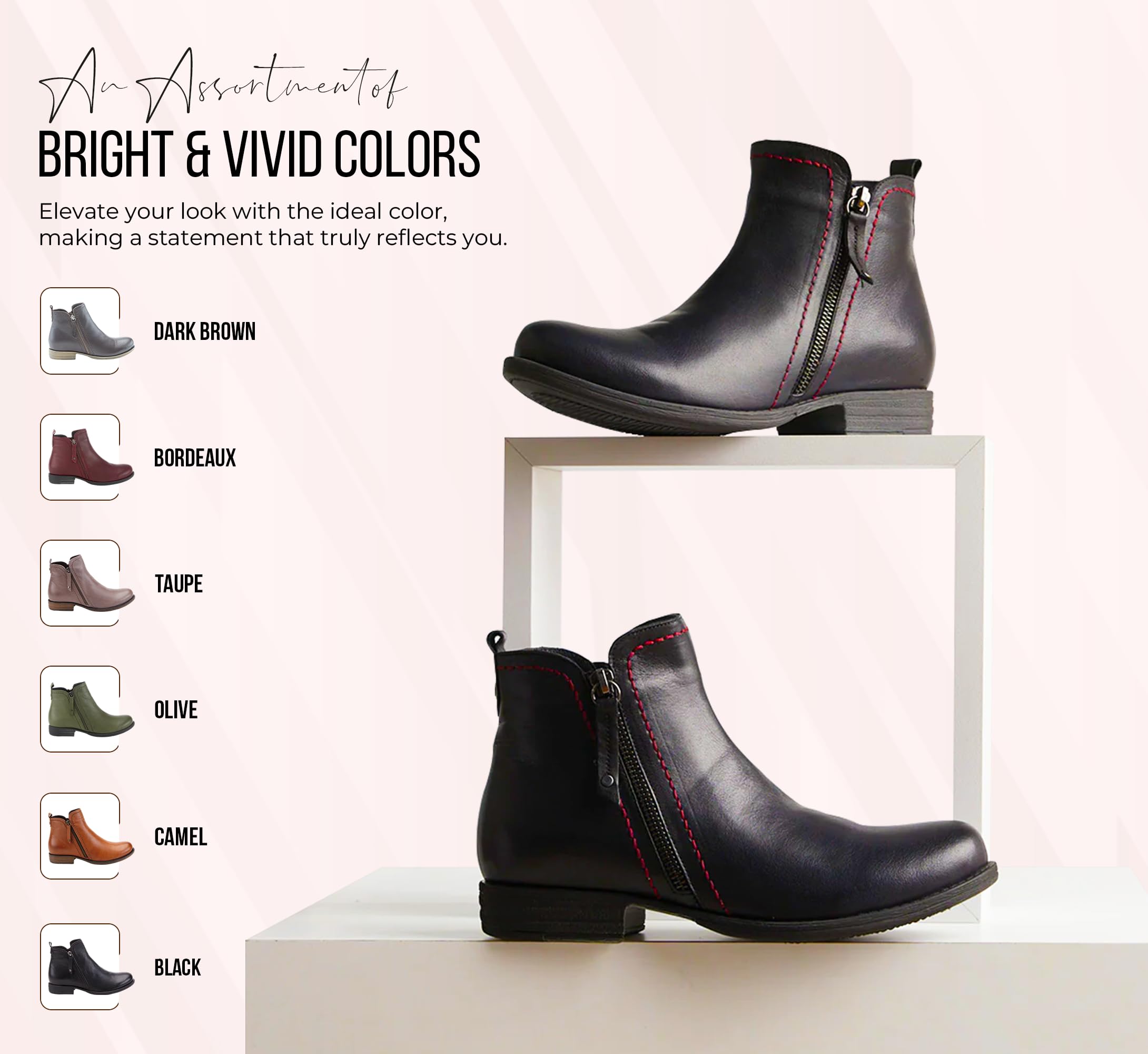 Spring Step Women's Oziel Chelsea Boot - Comfortable Slip-On Ankle Boots for Women | Waterproof & Stylish | Perfect for Work, Casual Outfits & Fall/Winter Fashion