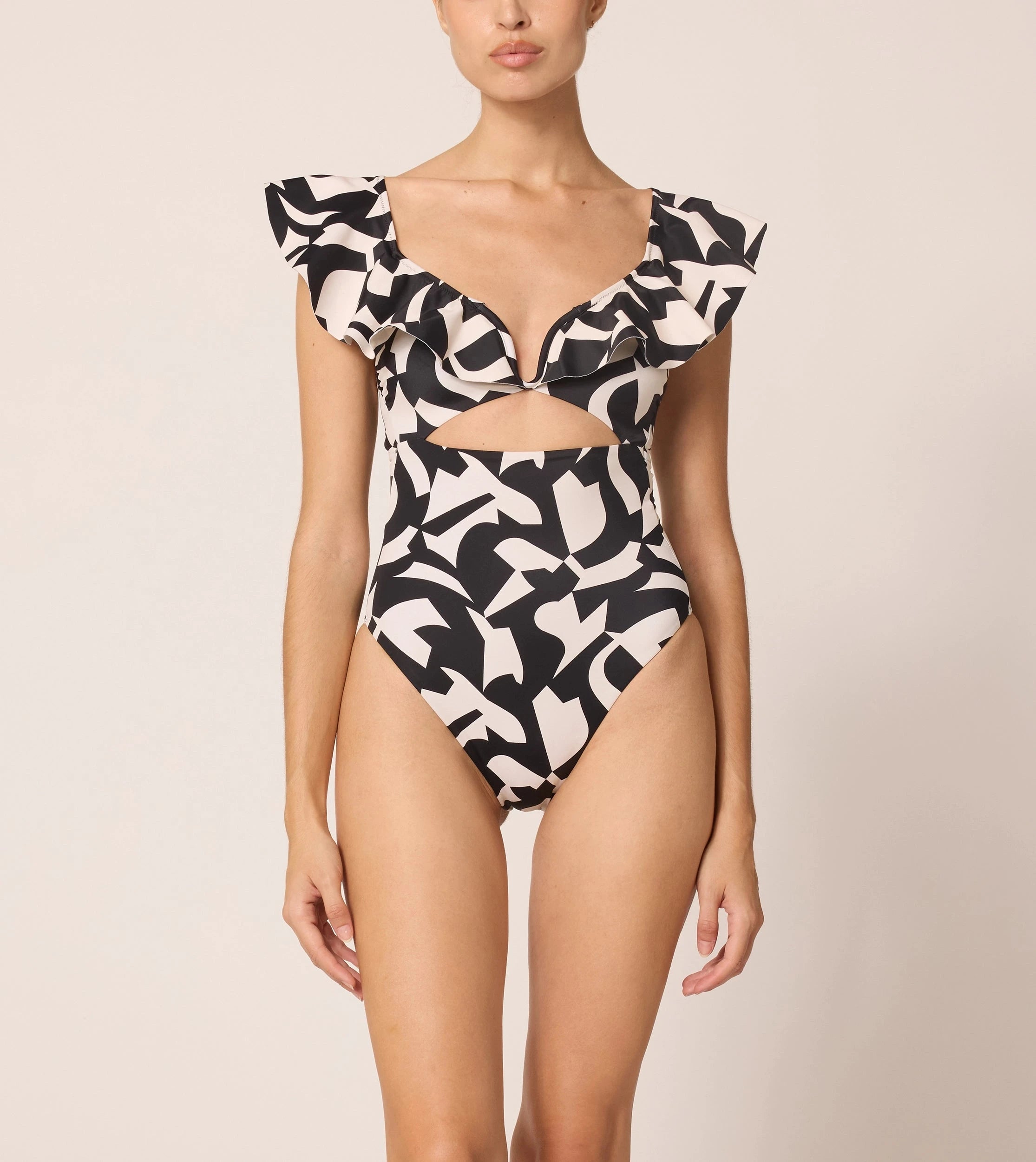 Harlow One Piece Swimsuit | Osaria Black & White Bikini for Women - Perfect for Beach Vacations, Pool Parties & Summer Getaways