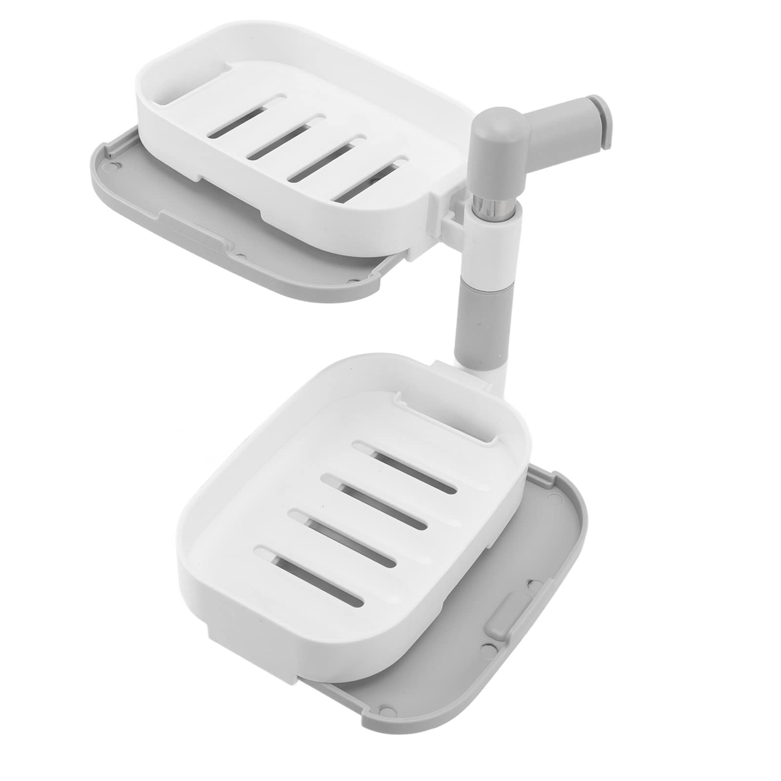 CHICIRIS 2-Tier Rotating Soap Dish Holder - Space Saving Wall Mounted Soap Rack for Bathroom, Shower & Kitchen | Detachable Design for Easy Cleaning | Perfect for Small Spaces & Organizing Soap Bars