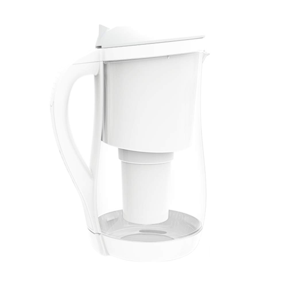 Gentoo Lite 1.5L Alkaline Water Filter Pitcher - White with 1 Replacement Filter Cartridge | BPA-Free Water Purifier for Home & Office | Improves Taste & Removes Impurities