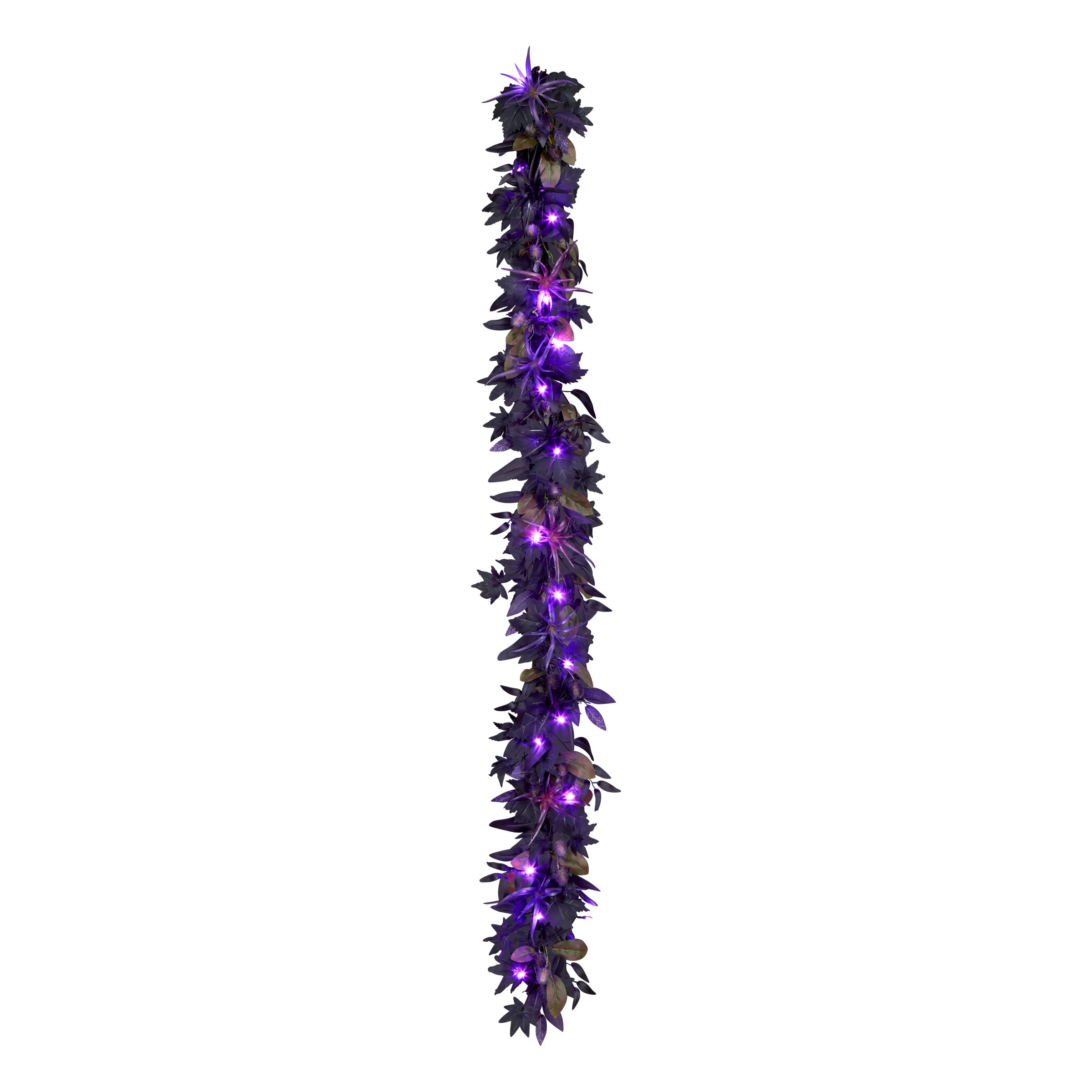6 ft Halloween Scarecrow Garland with LED Lights - Spooky Outdoor & Indoor Decor for Halloween Party, Porch, Yard, and Home Decoration