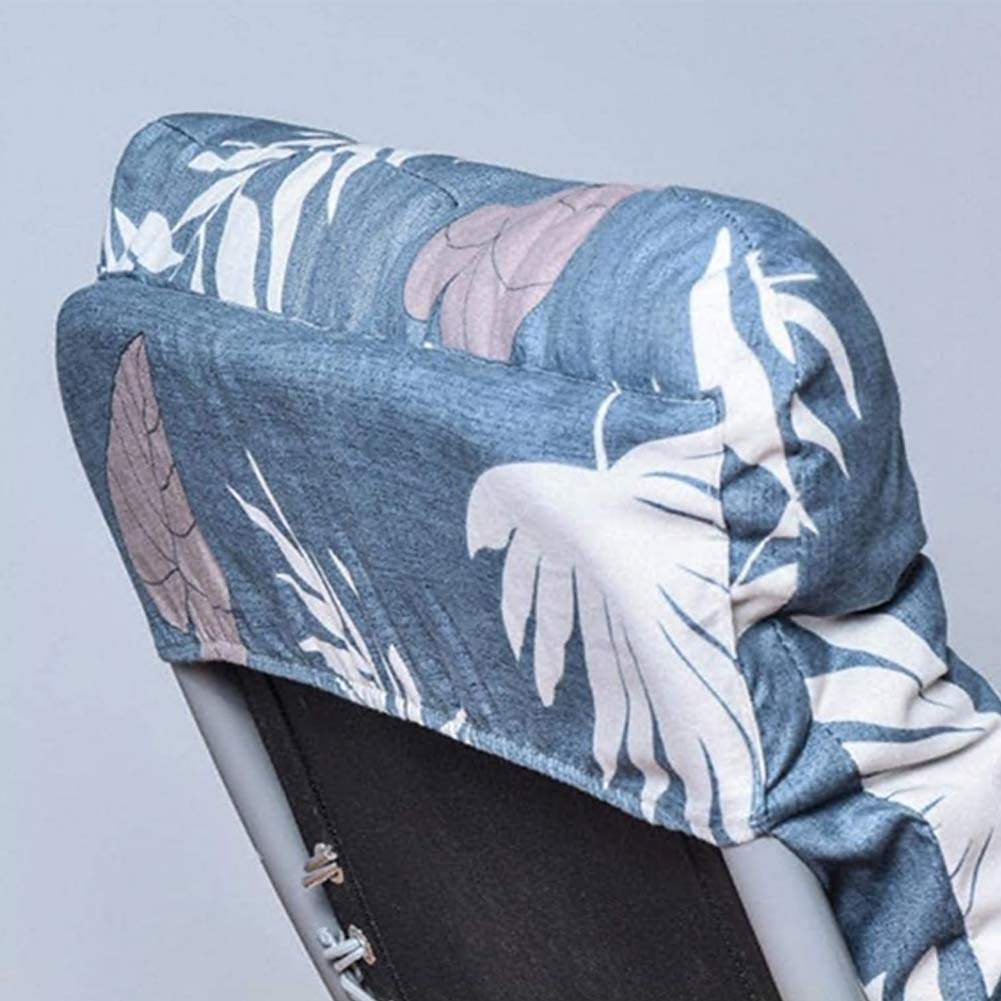 67 Inch Outdoor Lounge Chair Cushion - Waterproof Floral Print Patio Cushion with Non-Slip Back & Ties - High Back Support for Garden, Poolside, Deck, and Balcony Relaxation