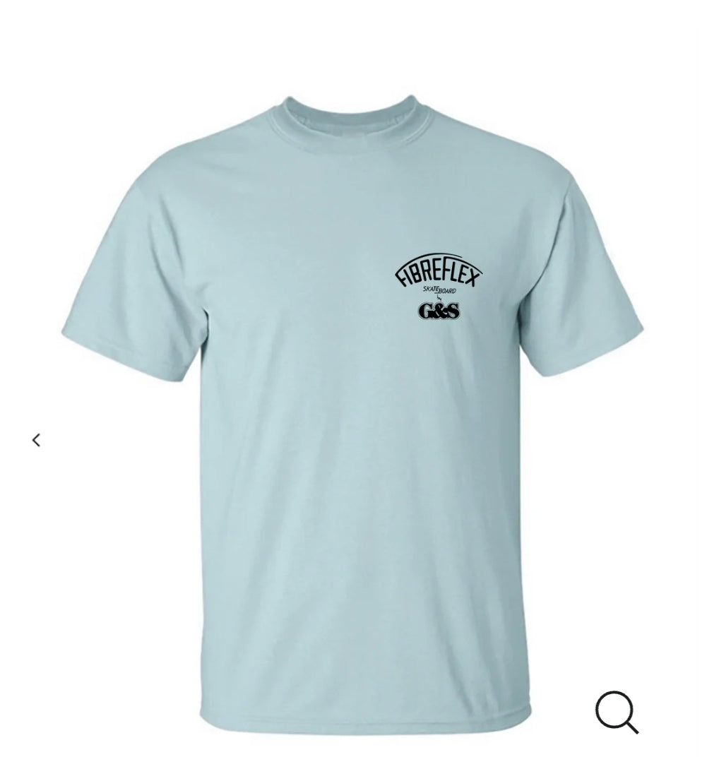 XL G&S Gordon and Smith FIBREFLEX T-Shirt - Powder Blue | Comfortable & Stylish Surfing & Casual Wear