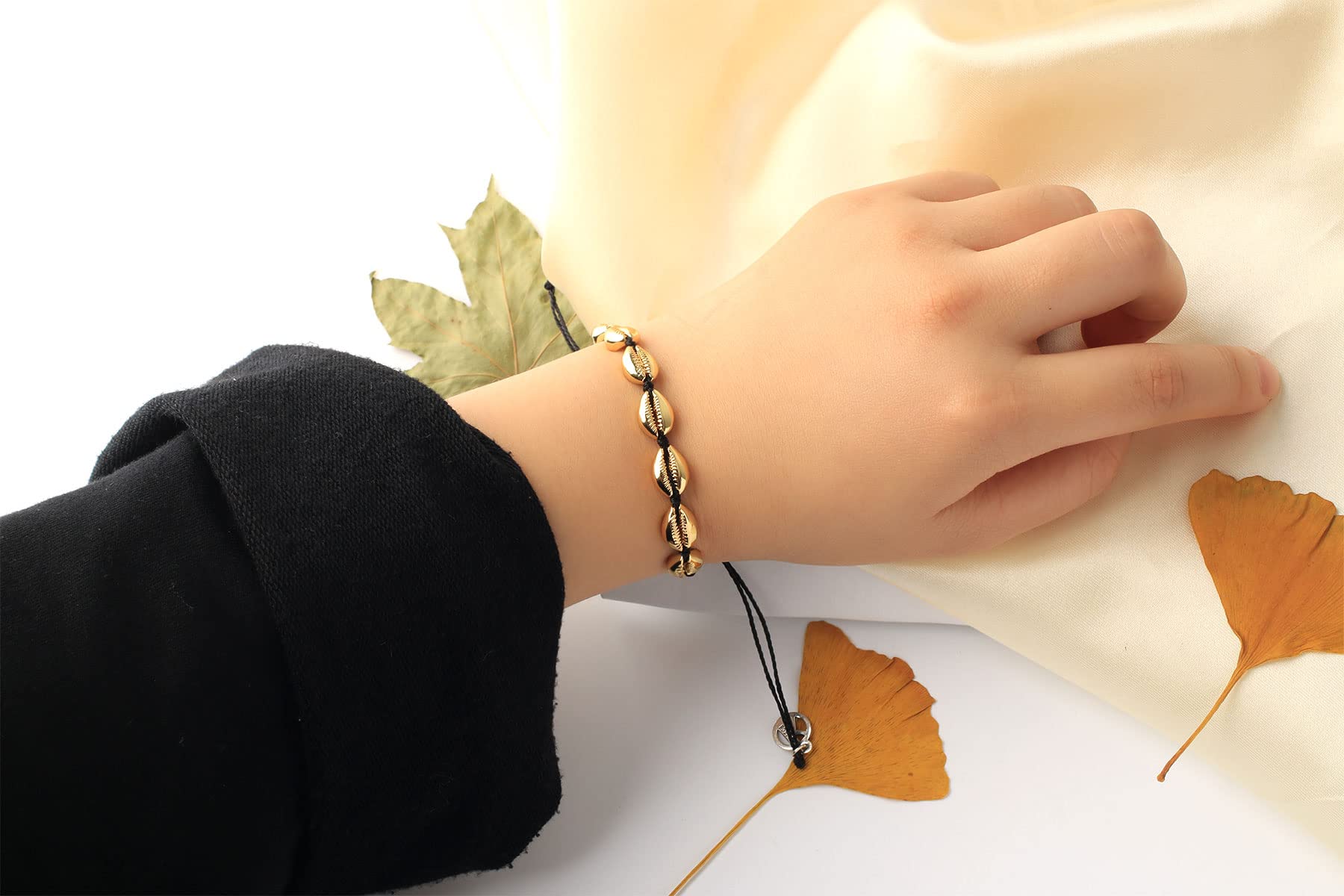 Handmade Gold Sea Shell Bracelet with Boho Cowry Beads - Stylish Women's Beach Jewelry for Summer Vacations & Boho Fashion Accessories