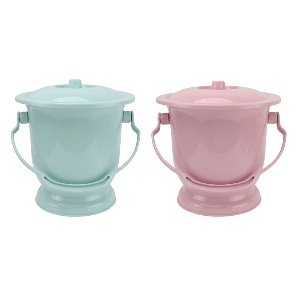 Cabilock 2-Pack Portable Urinal Pail - Emergency Toilet Pot for Night Use, Travel, Camping & Home - Ideal for Kids, Adults & Seniors - Compact Urine Bucket for Car, Bedroom & Outdoor Adventures