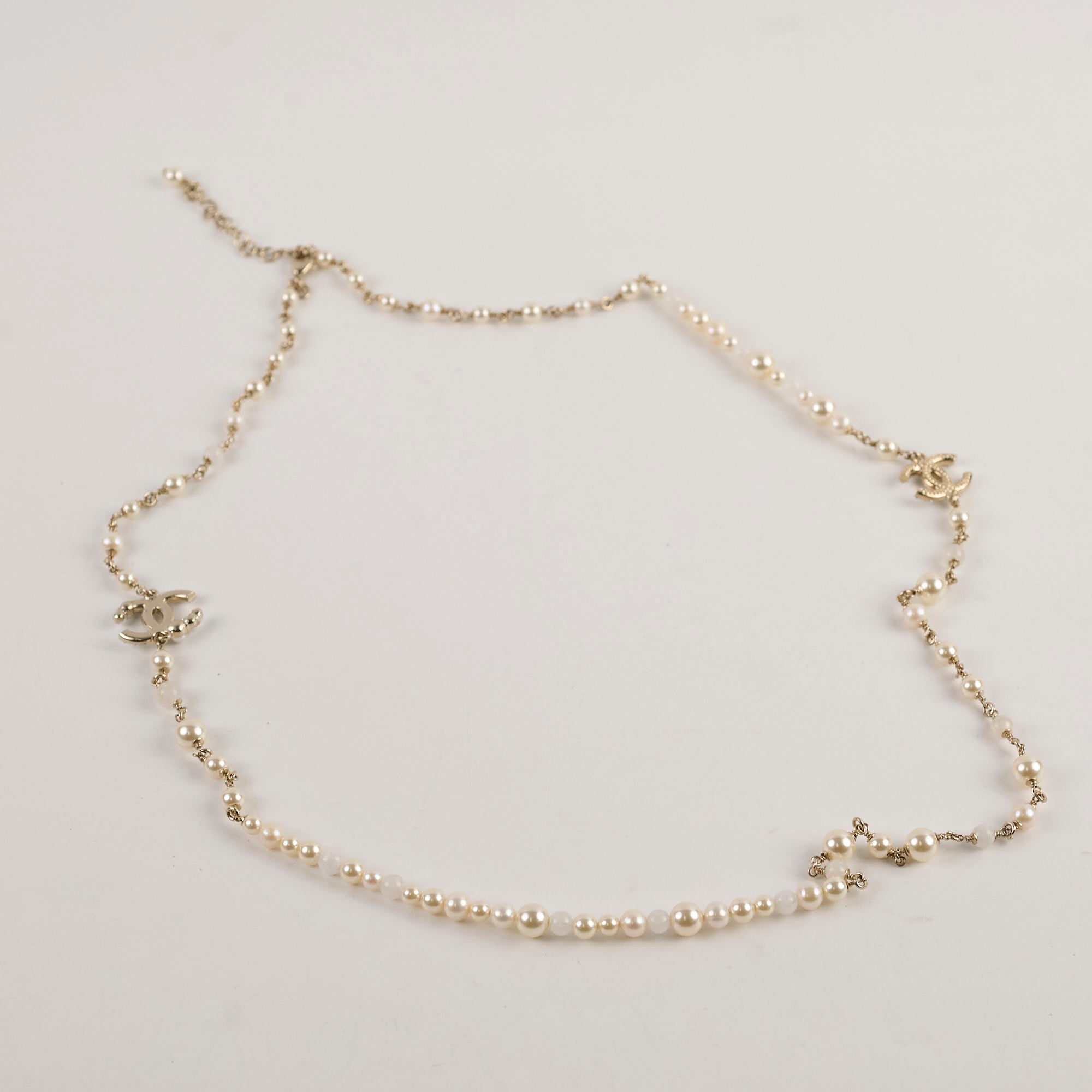 Chanel Long Pearl CC Crystal Necklace - Elegant Luxury Jewelry for Women, Perfect for Parties, Weddings & Special Occasions