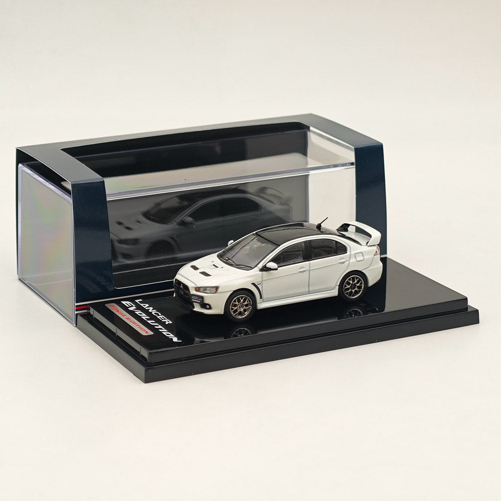 1/64 Scale Mitsubishi Lancer Evolution X Final Edition White Diecast Model Car - Hobby Japan HJ642053CWP - Perfect for Collectors, Racing Enthusiasts & Display