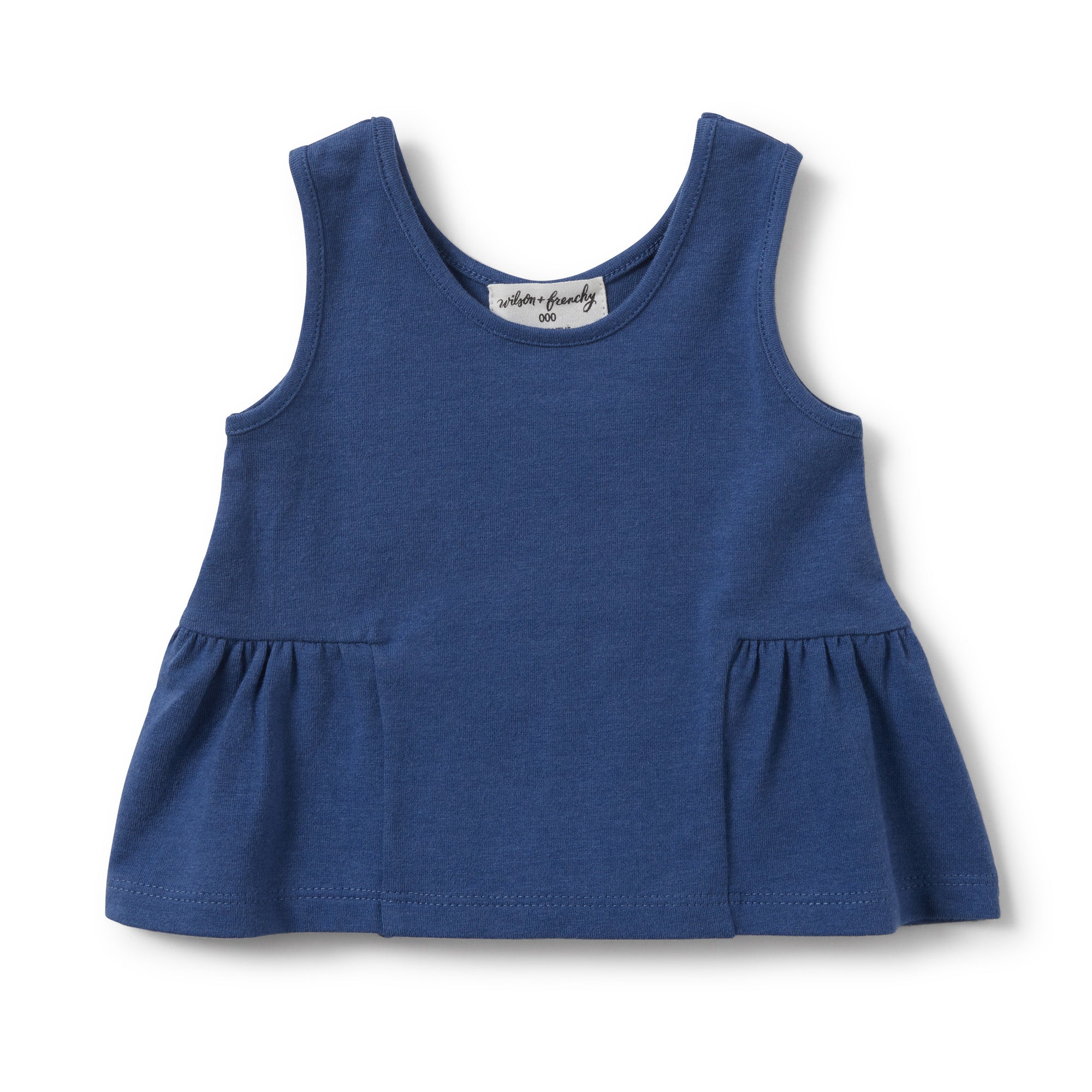 True Navy Peplum Tank Top for Women - Flattering Casual & Party Wear - Perfect for Summer Outfits, Dates, and Office Attire