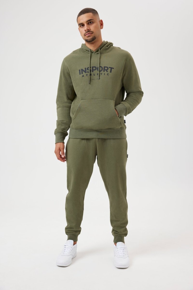 INSPORT Men's Ralph Military Green Track Pants - Comfortable Joggers for Running, Gym & Casual Wear | Durable & Stylish Activewear for Men