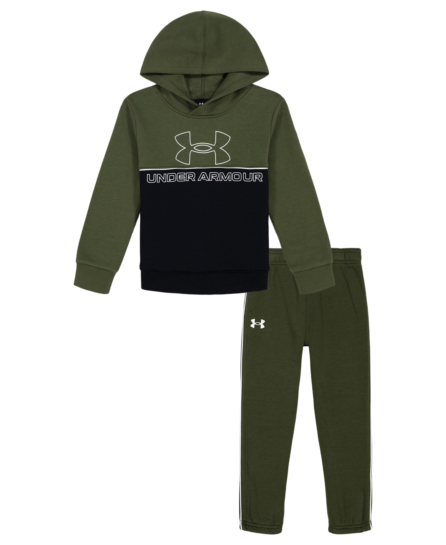 Under Armour Baby Boys Long Sleeve Logo Hoodie & Joggers Set - Warm Pullover Sweater Outfit for Toddlers - Perfect for Playdates, Winter Walks & Cozy Family Time