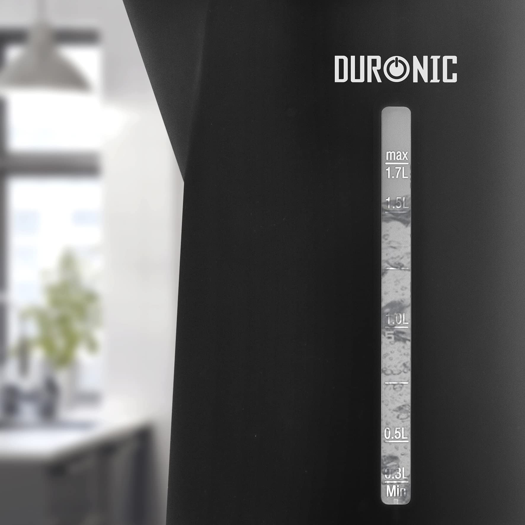 **Duronic EK17BK Fast Boil Electric Kettle - Cordless, Quiet & Safe with Dry Protection - Perfect for Tea, Coffee, Hot Chocolate & Soup - Black**    *(Ideal for Home, Office, Dorm & Travel - Quick & Convenient Hot Water Boiler for Daily Use)*