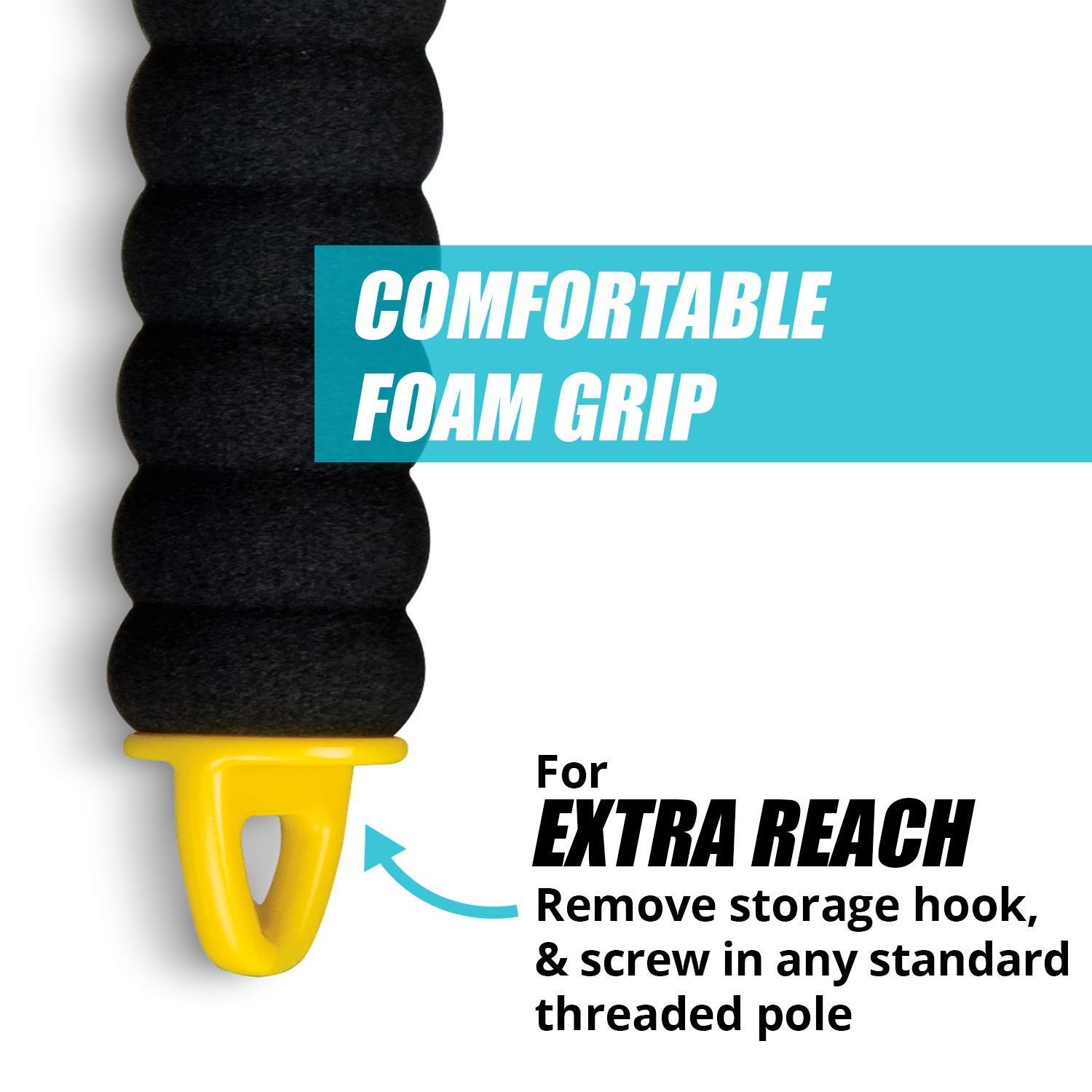 Reach & Clean Glass Windshield Cleaner Tool Kit - Extendable Handle with Premium Aerosol Glass Cleaner, 2 Reusable Microfiber Pads & Storage Bag - Perfect for Car, Home & Office Windows Cleaning