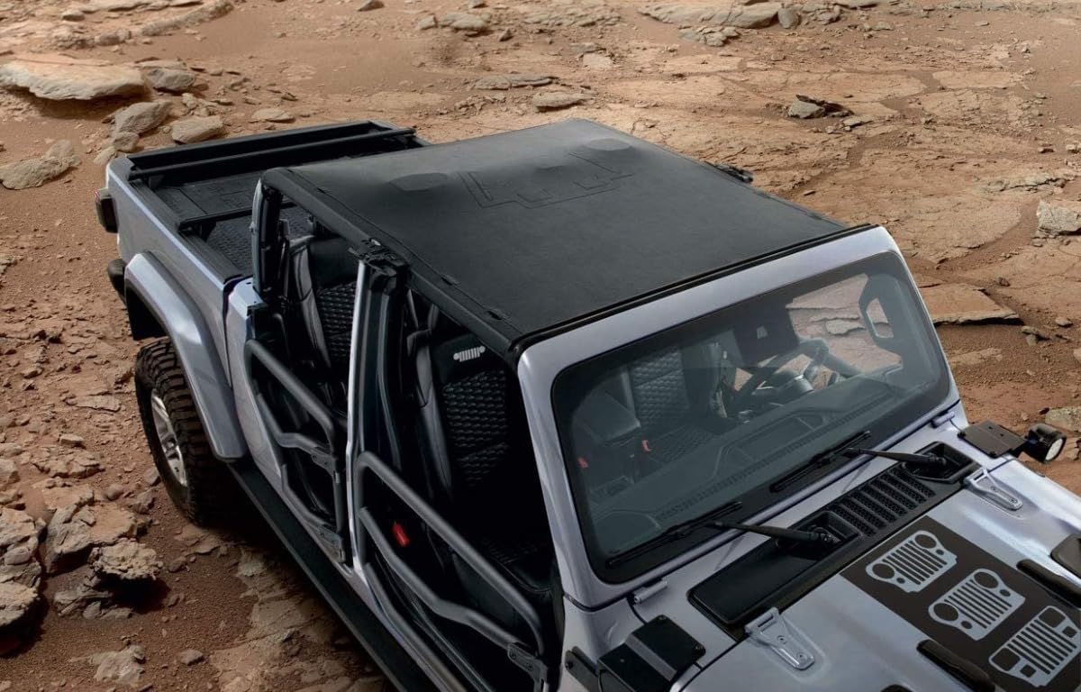 Mopar 82215620 Sun Bonnet for Jeep Gladiator - UV Protection & Durable Soft Top Cover for Off-Road Adventures & Summer Driving