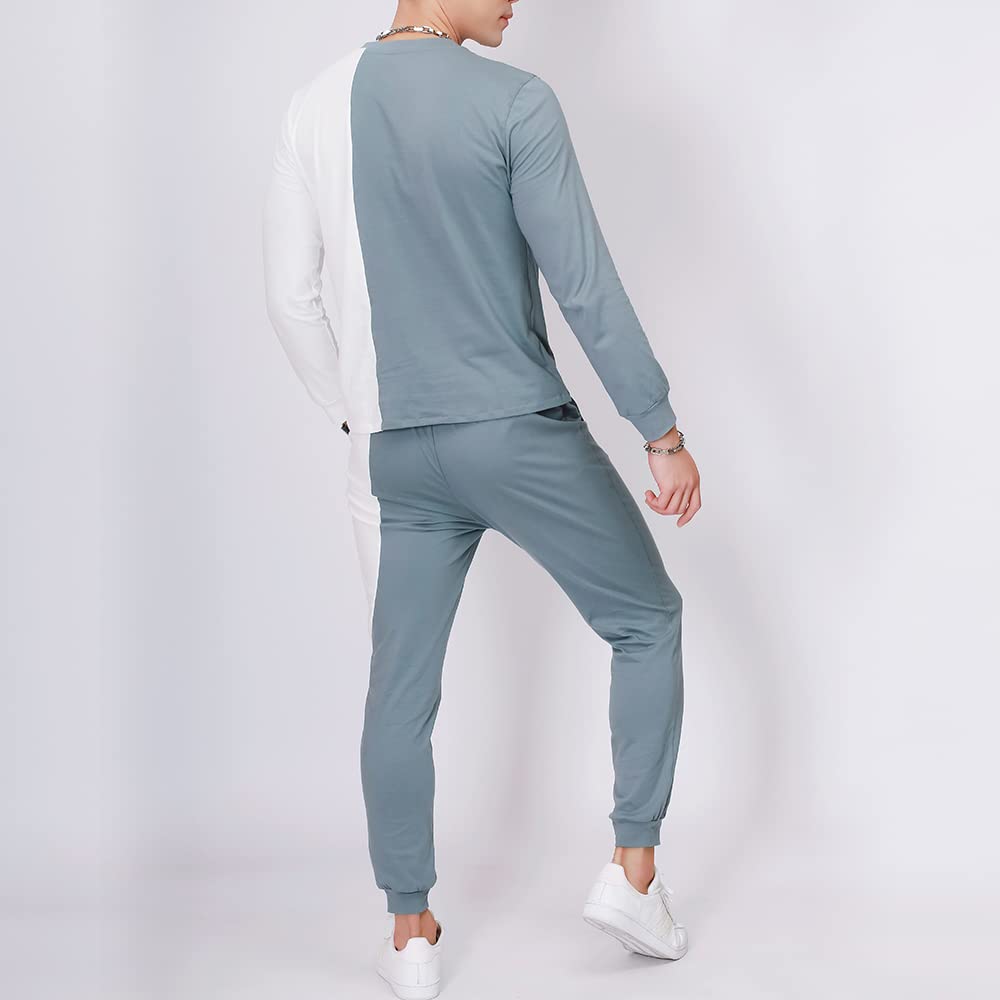 Men's Casual Tracksuit Set - Short Sleeve Sportswear Outfit with Trousers | 2-Piece Athletic Wear for Gym, Running & Street Style