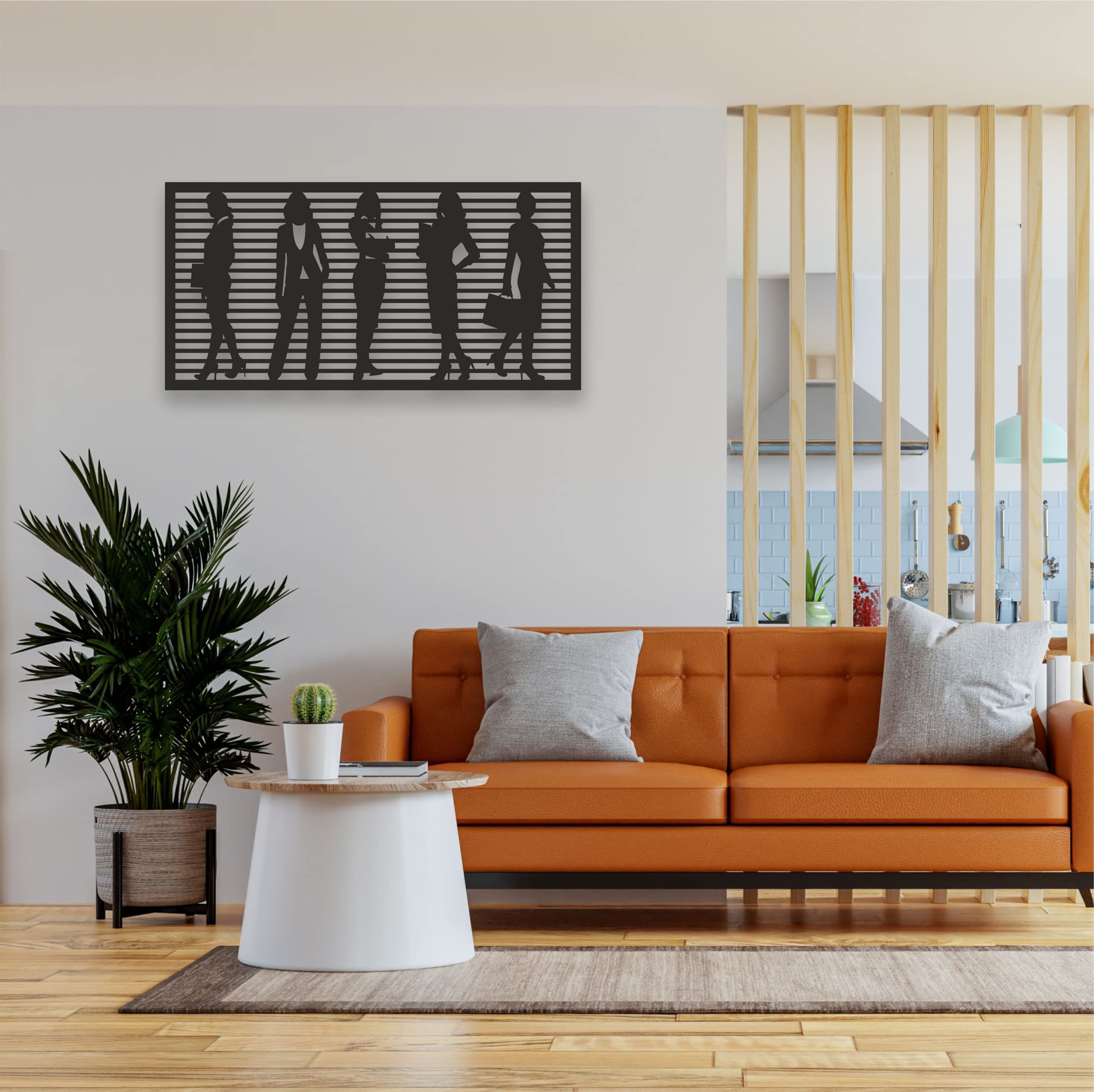 DEKADRON Modern Metal Wall Art - Elegant Women Fashion Sculpture for Home & Office Decor - 46