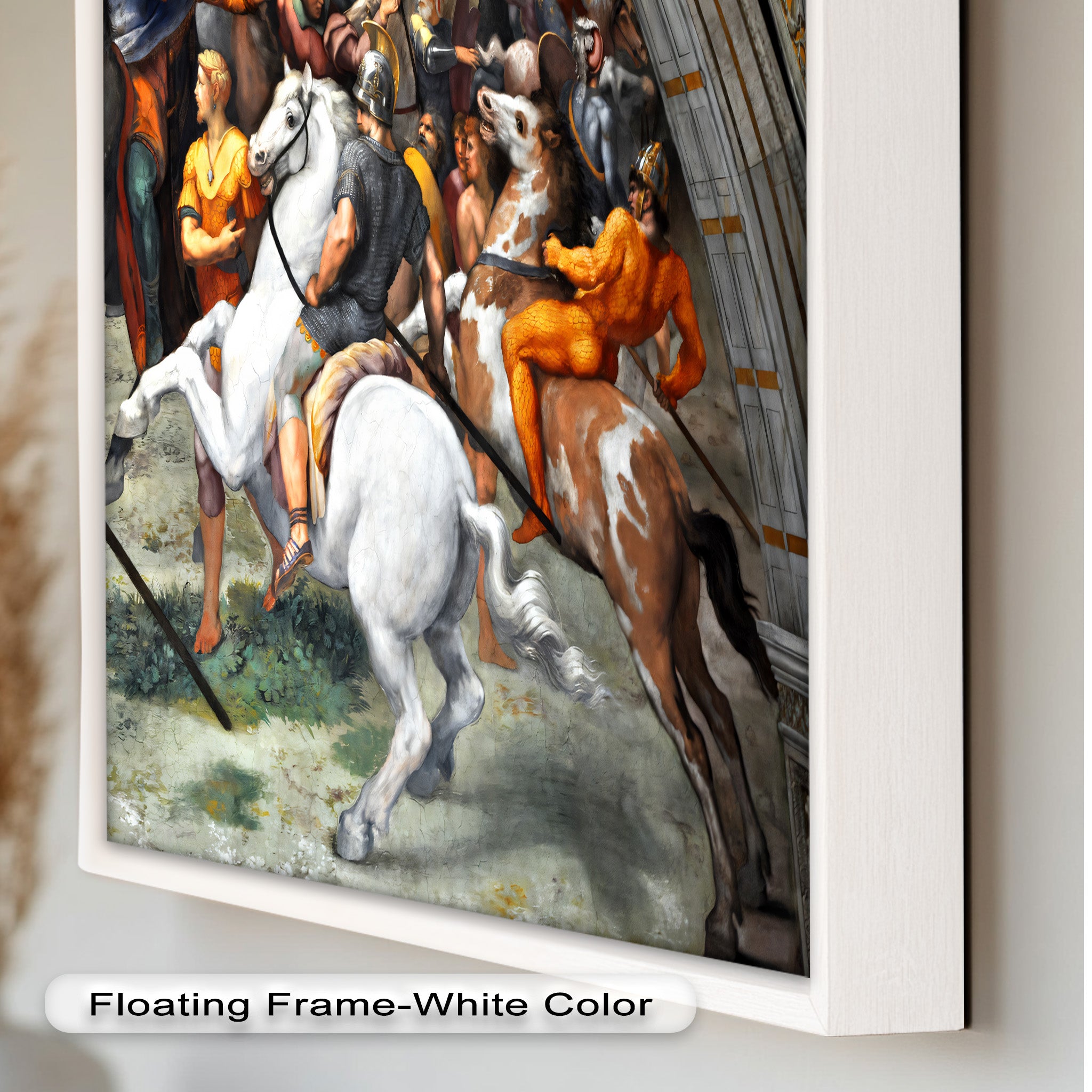 Clash of Warriors - Rococo Style Oil Painting for Home Decor, Living Room Wall Art, and Medieval Battle Scene Artwork
