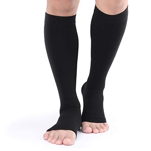 20-30mmhg Open-toe Black