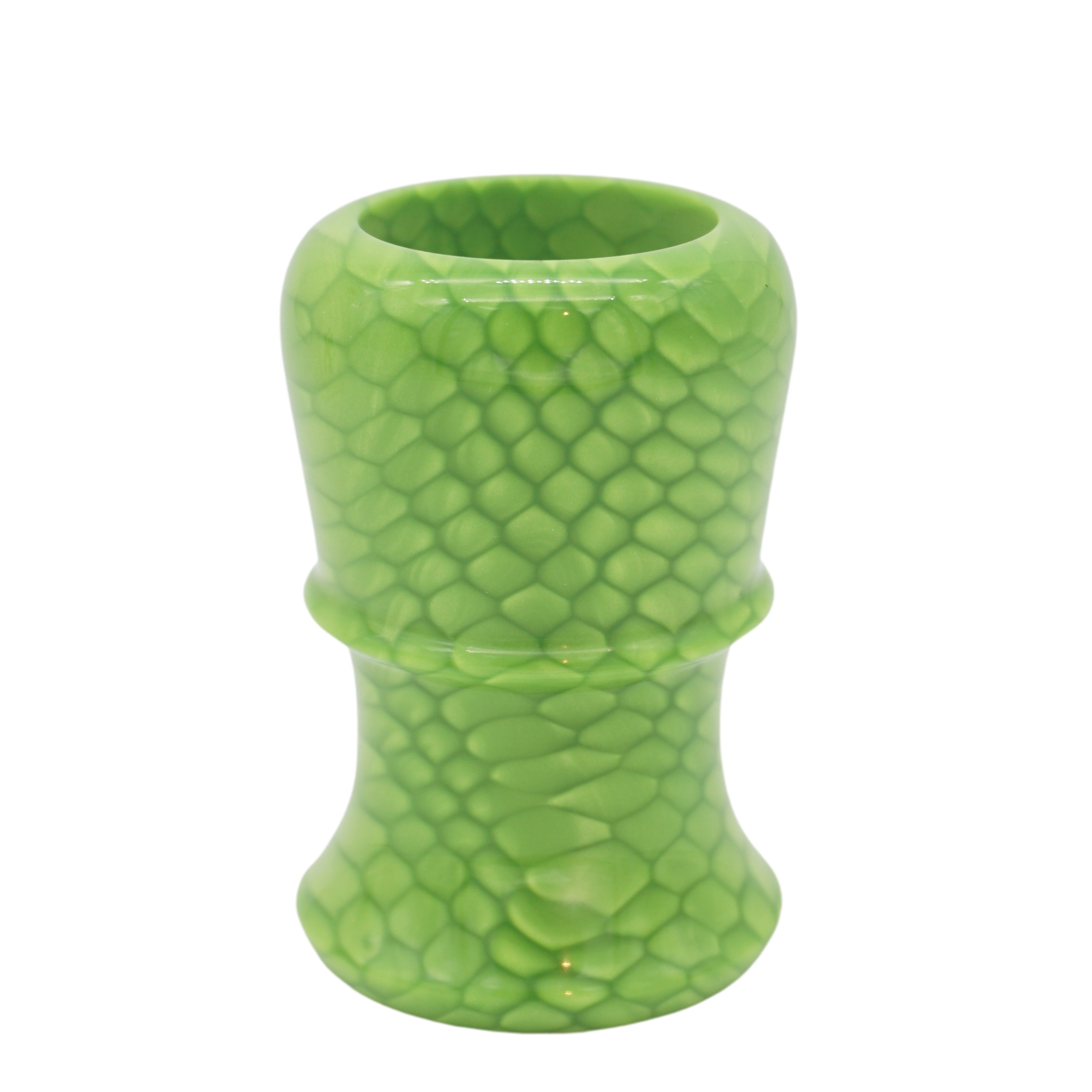 Premium Green Snakeskin Handcrafted Shaving Brush Handle - Fits 24mm & 26mm Knots - Perfect for Wet Shaving & Grooming Kits - Luxury Men's Shaving Accessories