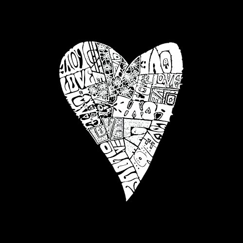 LA POP ART Word Art Apron - Heart Love Design Kitchen Apron for Cooking, Baking & Grilling - Perfect Gift for Chefs & Home Cooks